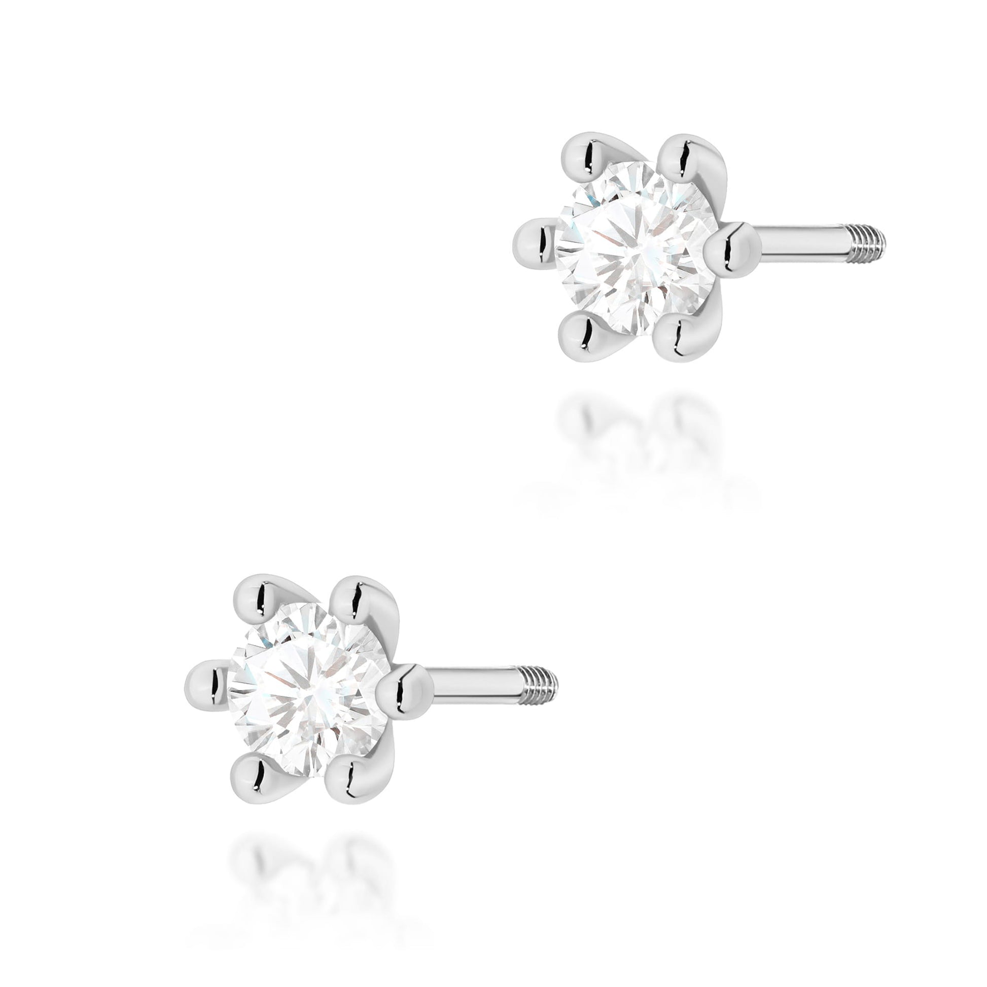 Cercei Aur 14K Diamant Laborator 2 x 0.15ct Rotund K0222