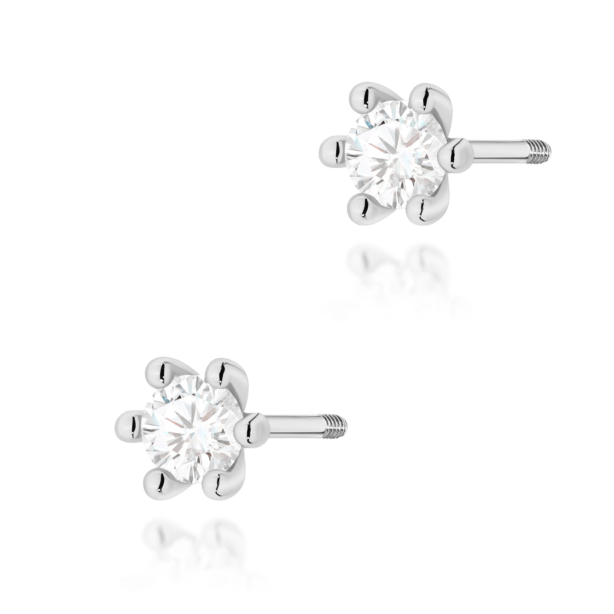 Cercei Aur 14K Diamant Laborator 2 x 0.15ct Rotund K0222