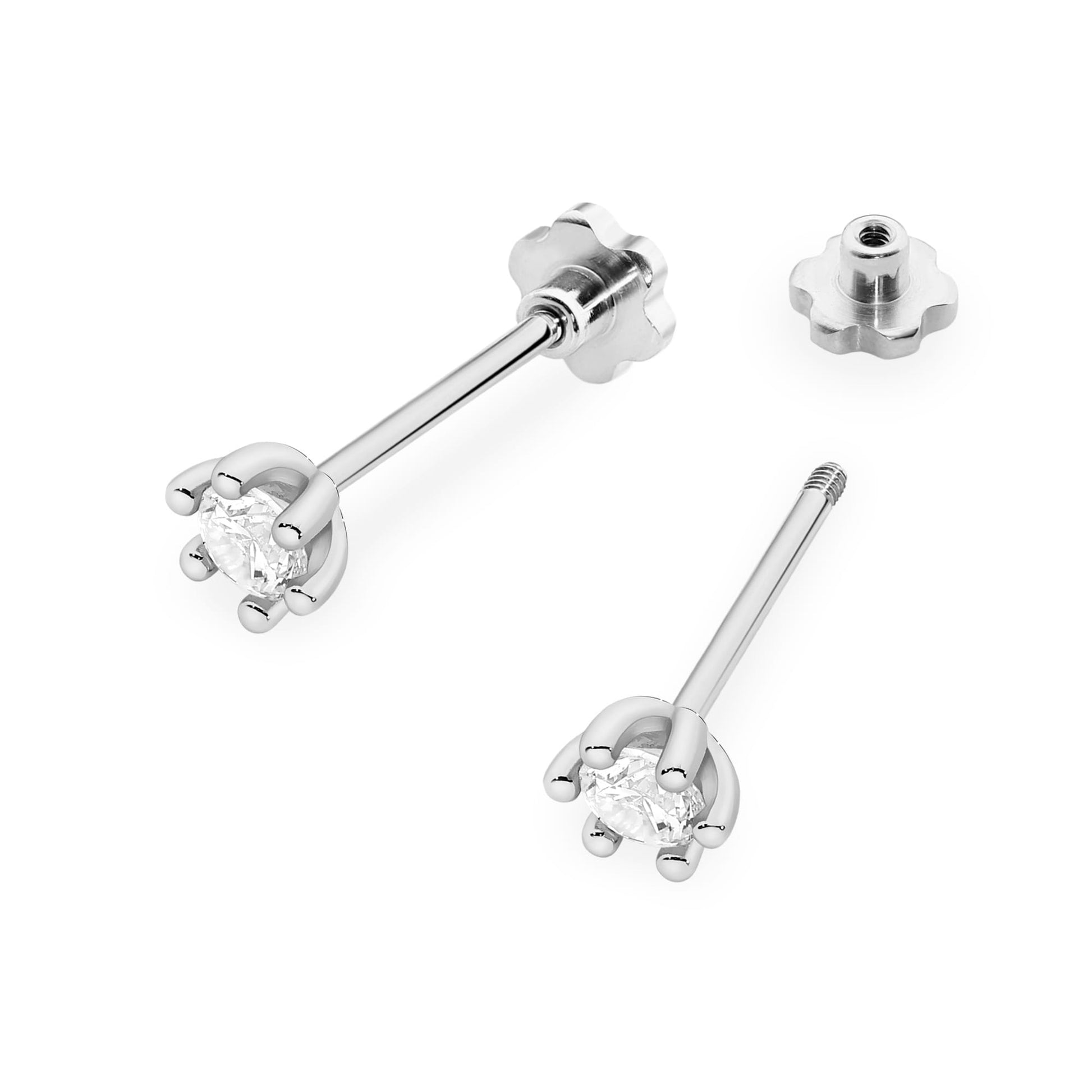 Cercei Aur 14K Diamant Laborator 2 x 0.15ct Rotund K0222