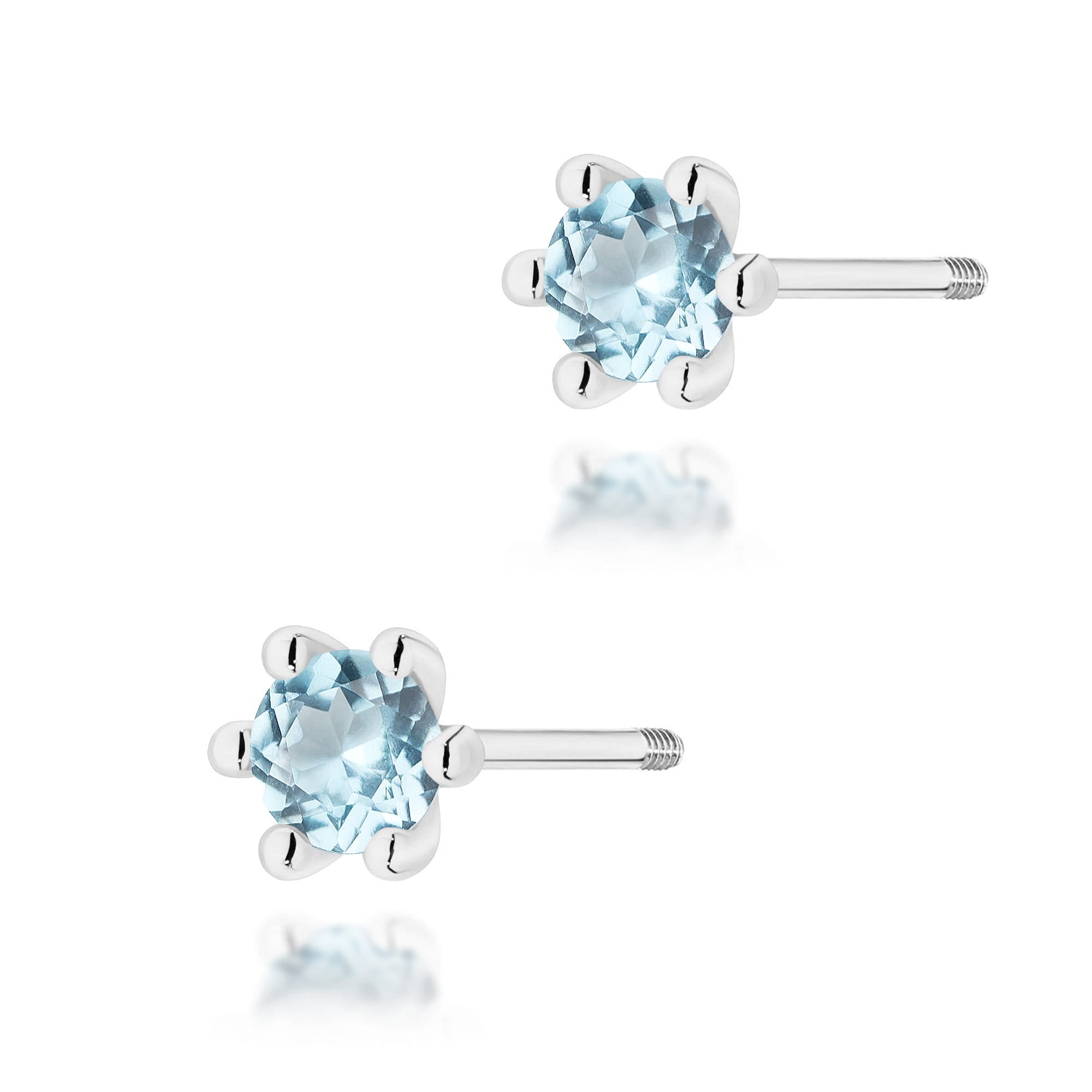 Cercei Aur 14K K0222 Topaz Swiss 2 x 0,15ct