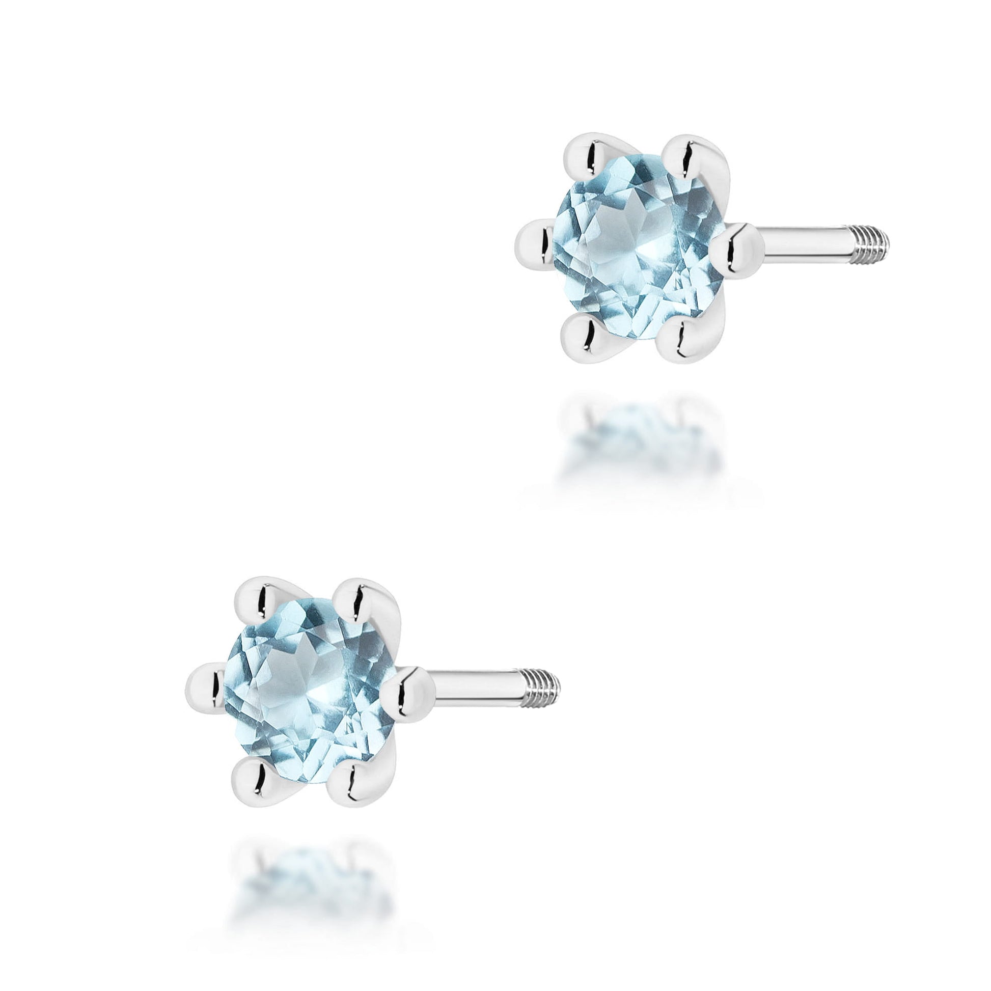 Cercei Aur 14K K0222 Topaz Swiss Rotund