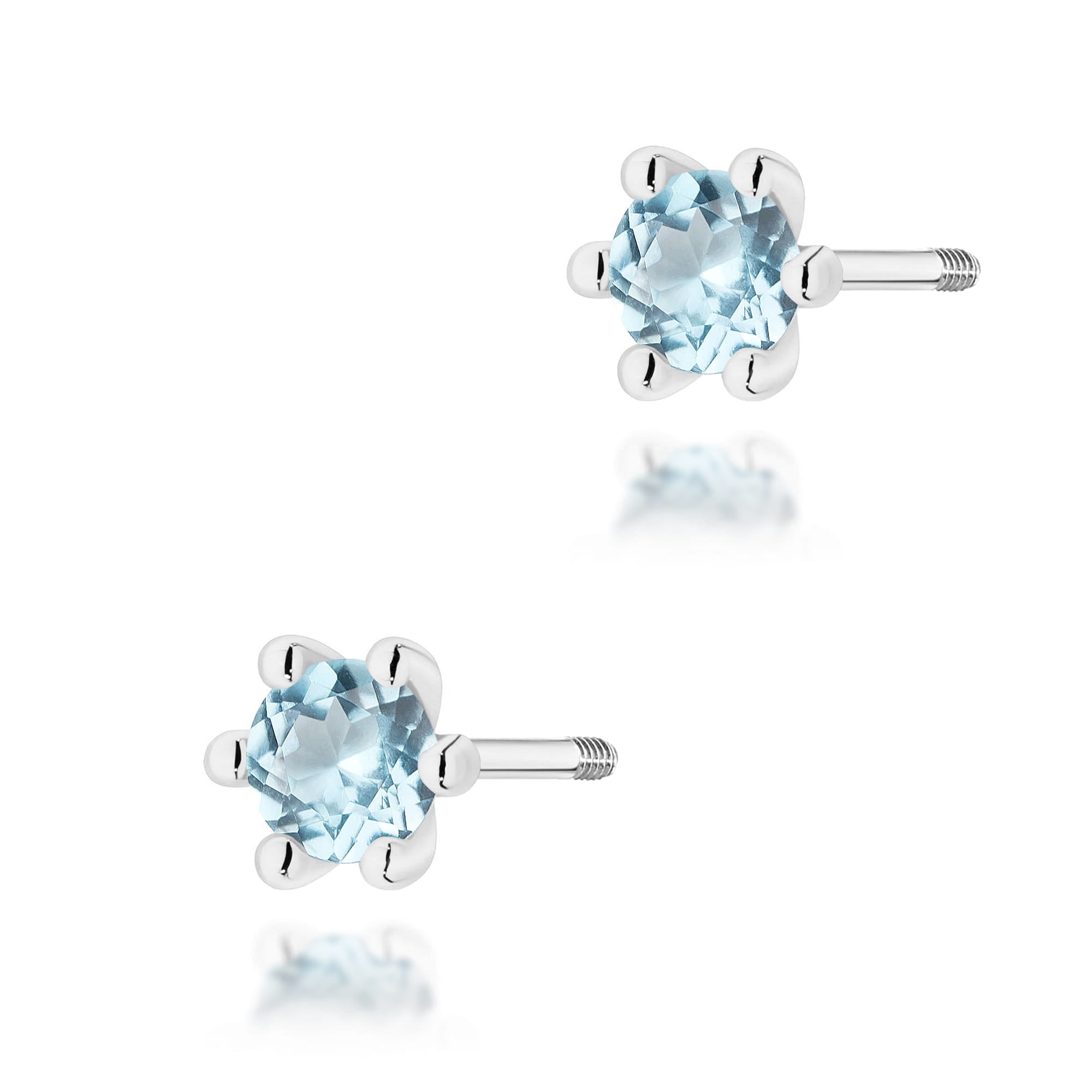 Cercei Aur 14K K0222 Topaz Swiss Rotund