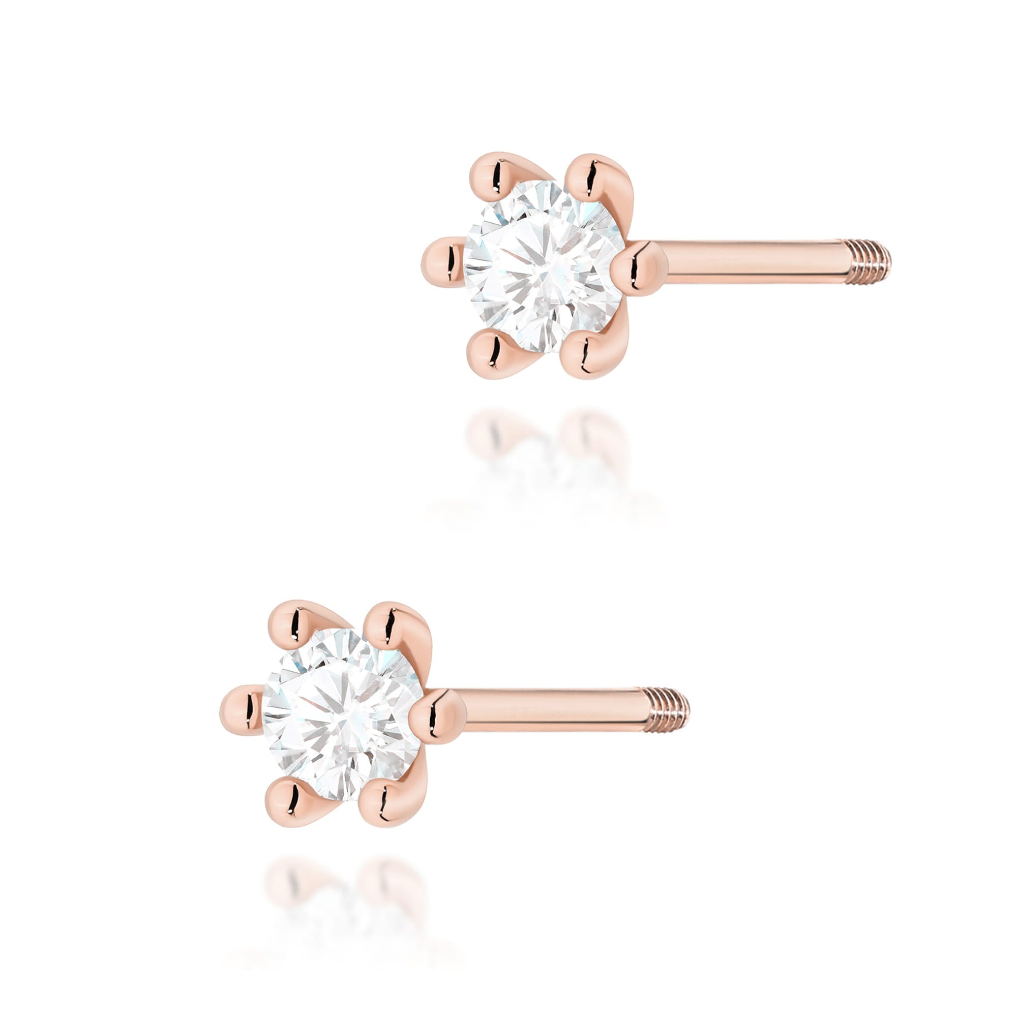 Cercei Aur 14K K0222 Diamante 2 x 0.08ct