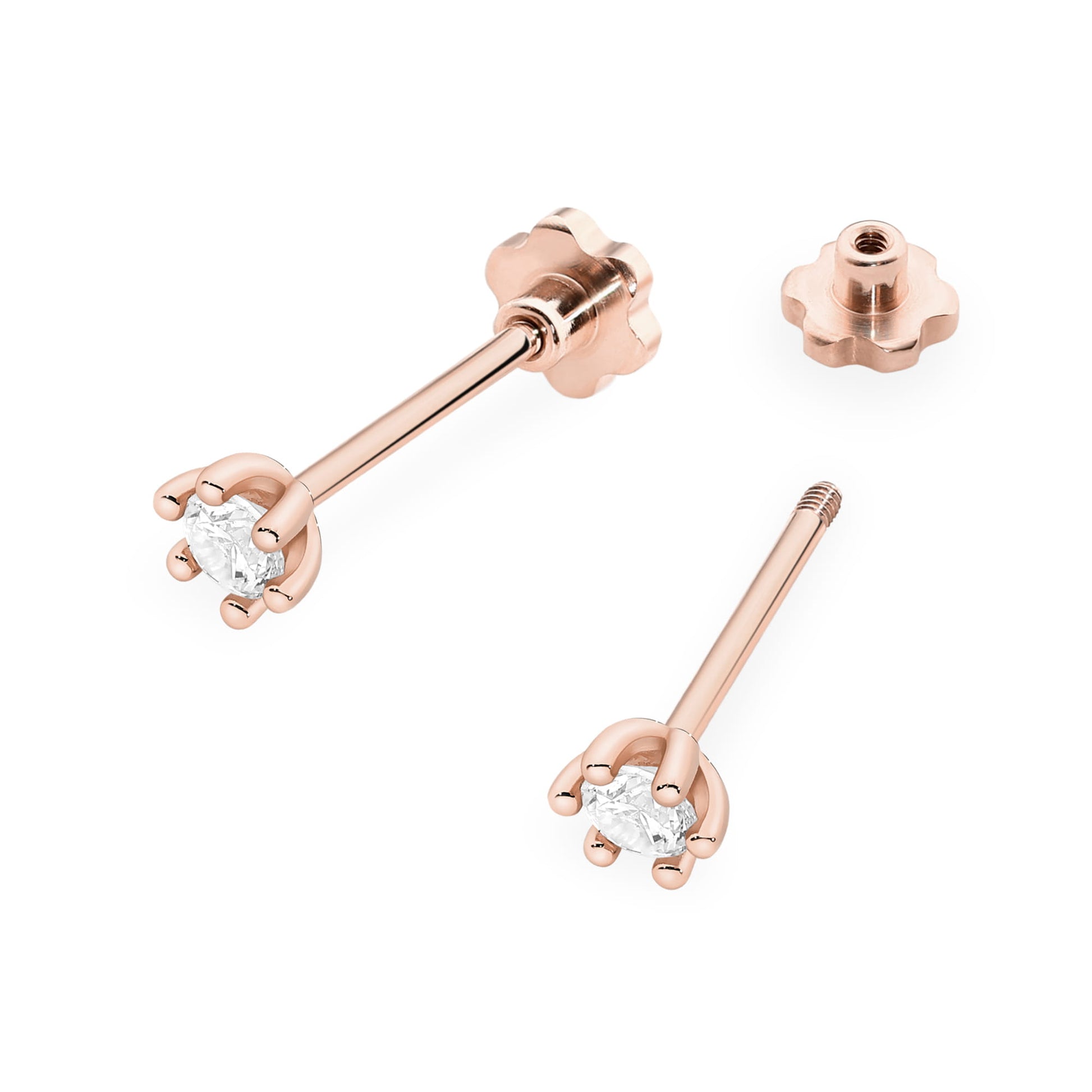 Cercei Aur 14K Diamant Laborator K0222 2 x 0.10ct