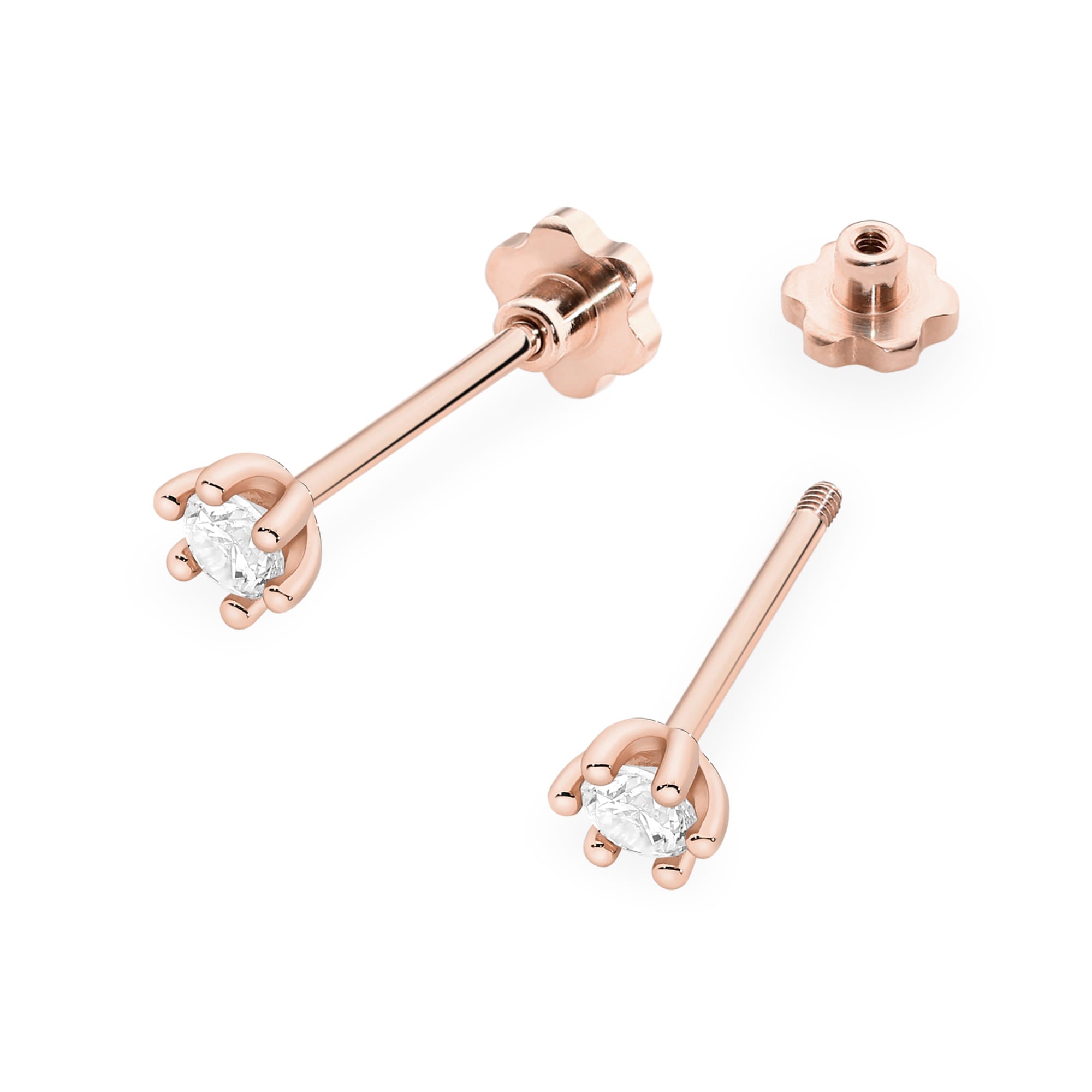 Cercei Aur 14K Diamant Laborator K0222 2 x 0.10ct