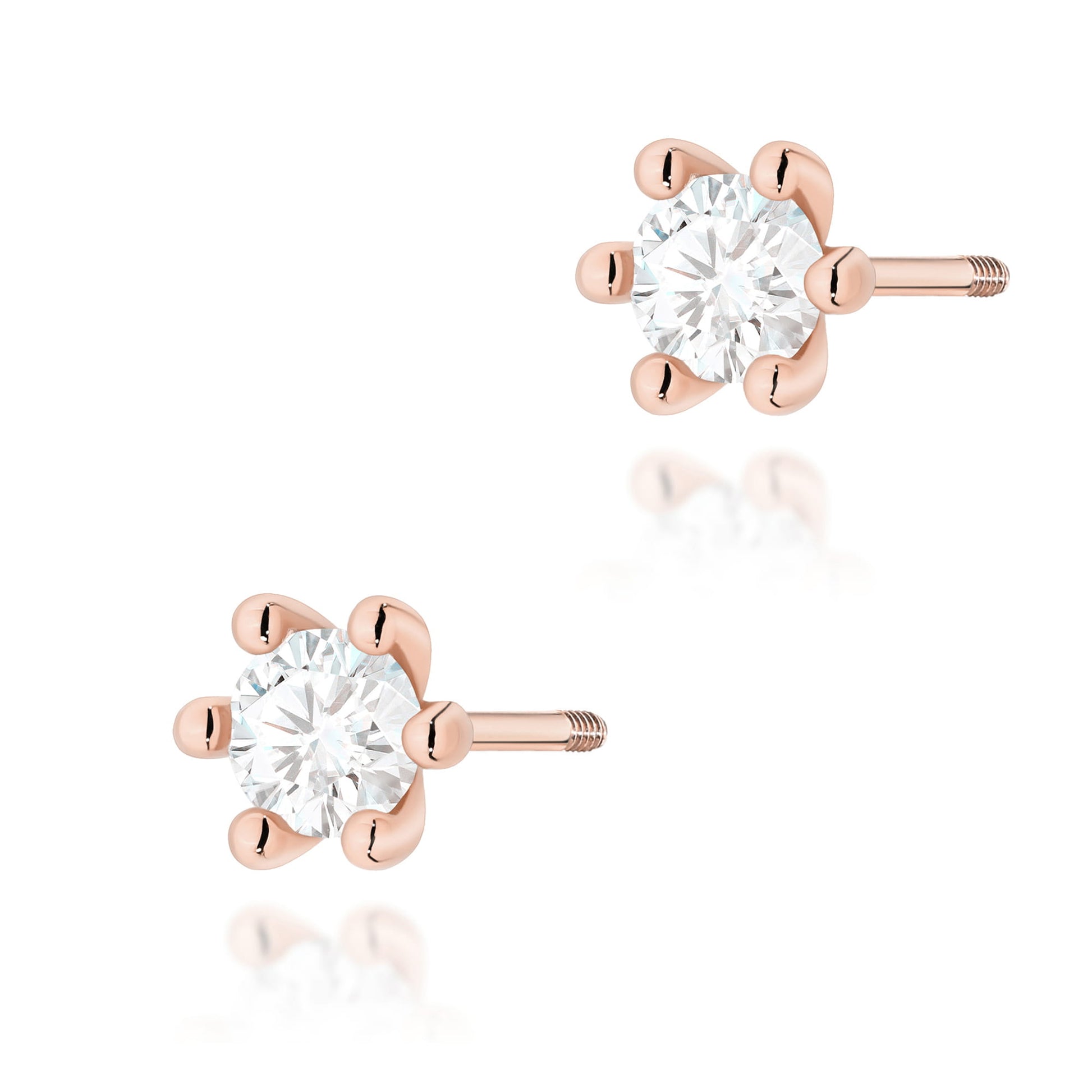 Cercei Aur 14K Cu Diamante Lab Grown 2 x 0.30ct Rotunzi K0222