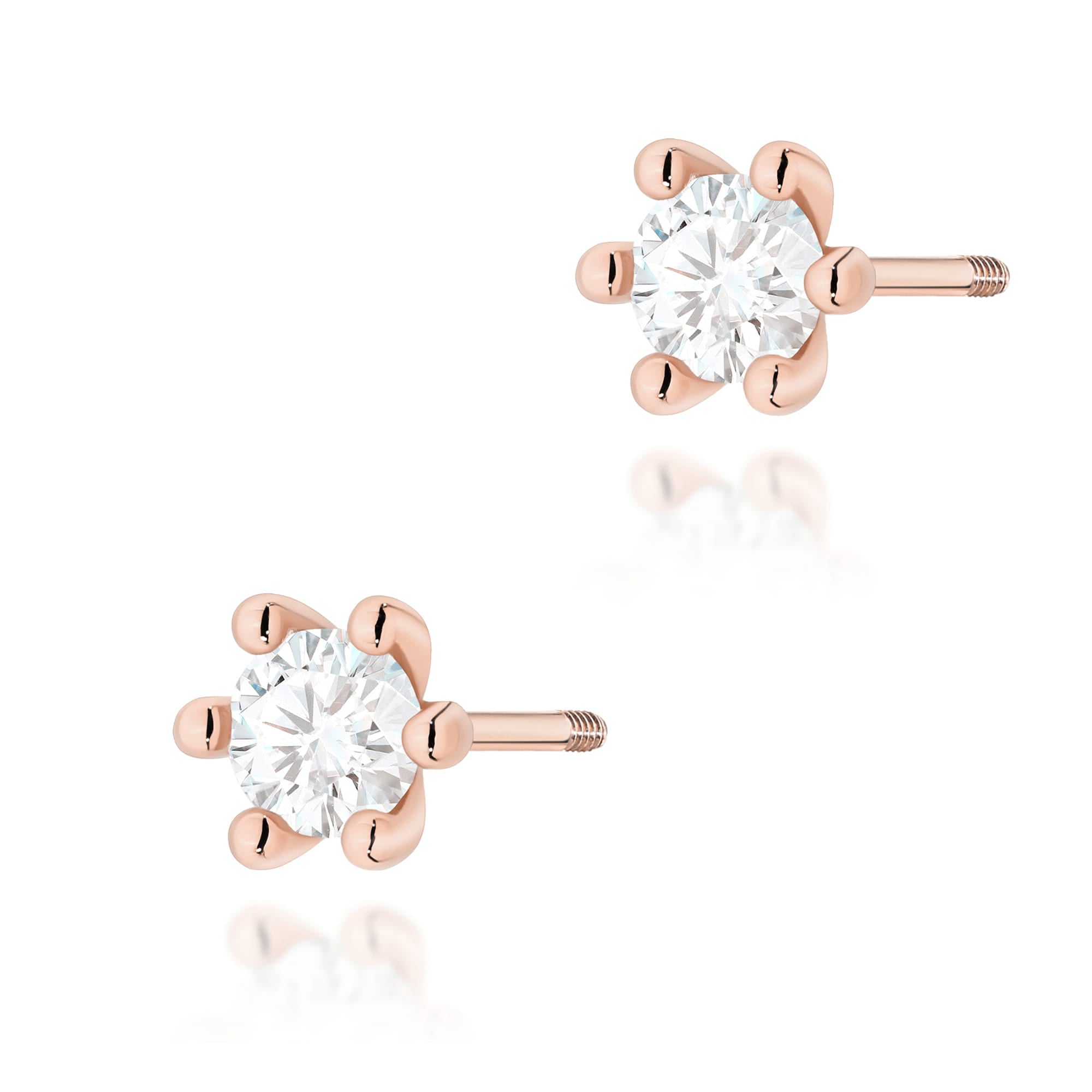 Cercei Aur 14K Cu Diamante Lab Grown 2 x 0.30ct Rotunzi K0222