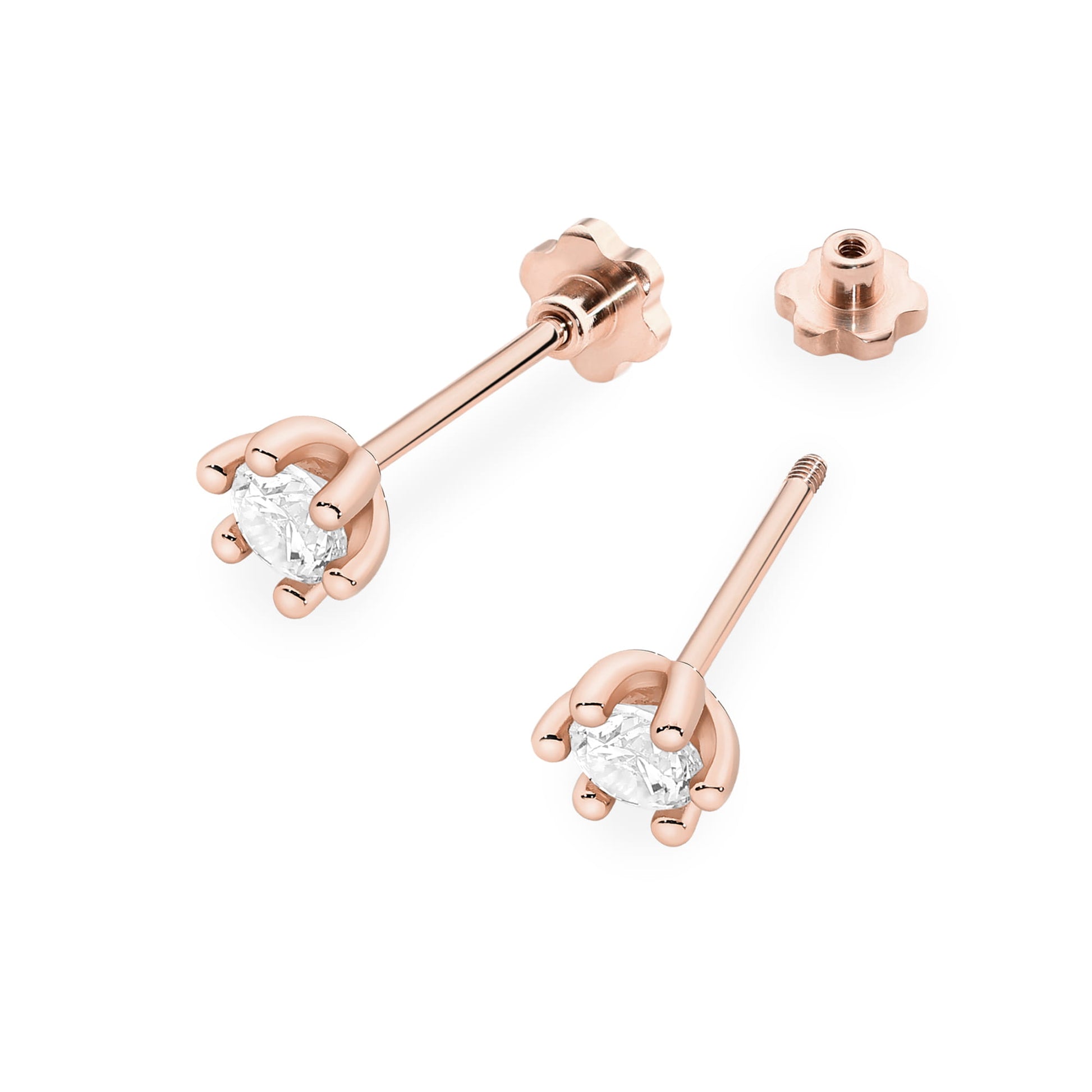 Cercei Aur 14K Cu Diamante Lab Grown 2 x 0.30ct Rotunzi K0222