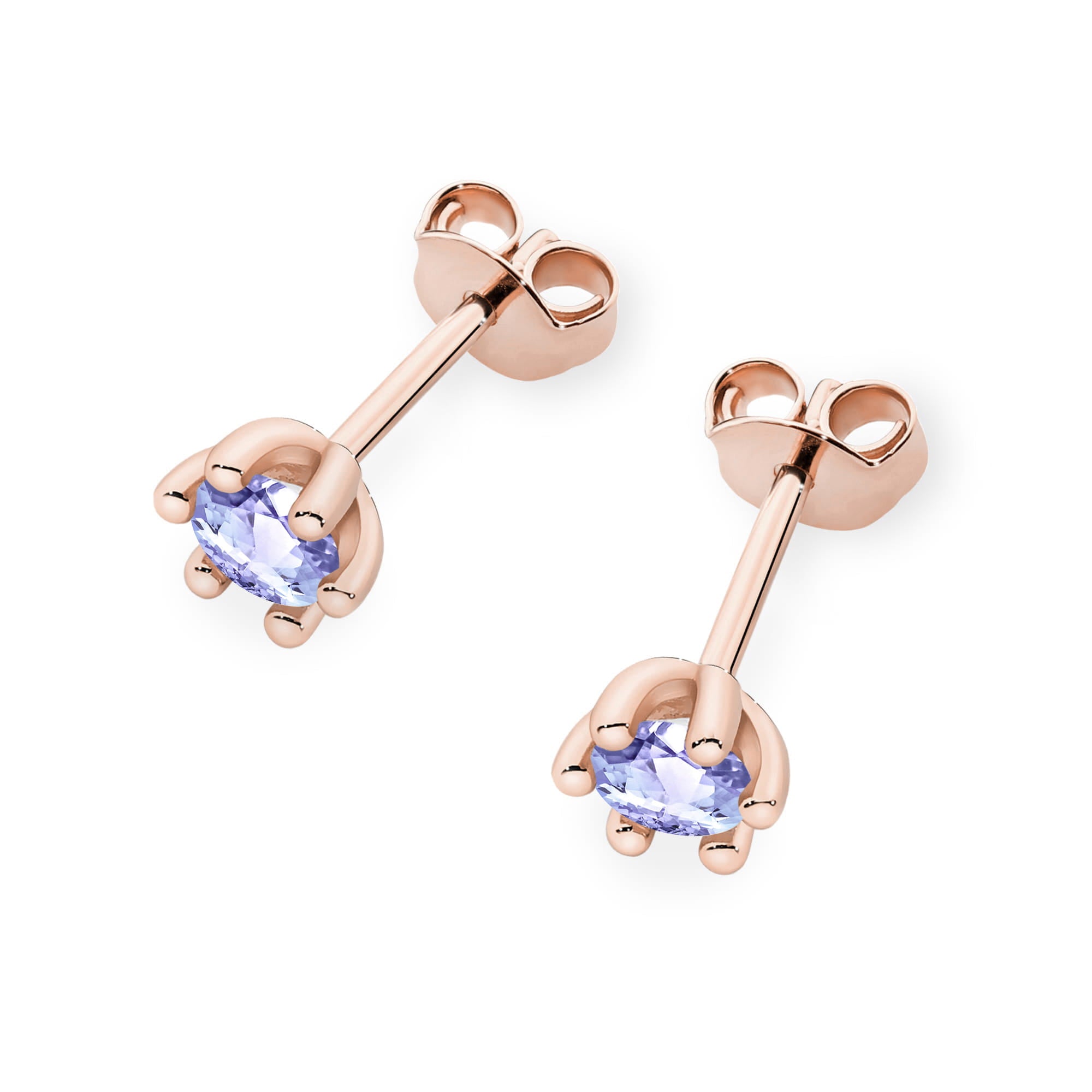 Cercei Aur 14K cu Tanzanit Rotund K0222