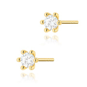 Cercei Aur 14K cu Diamant Natural 0.15 ct