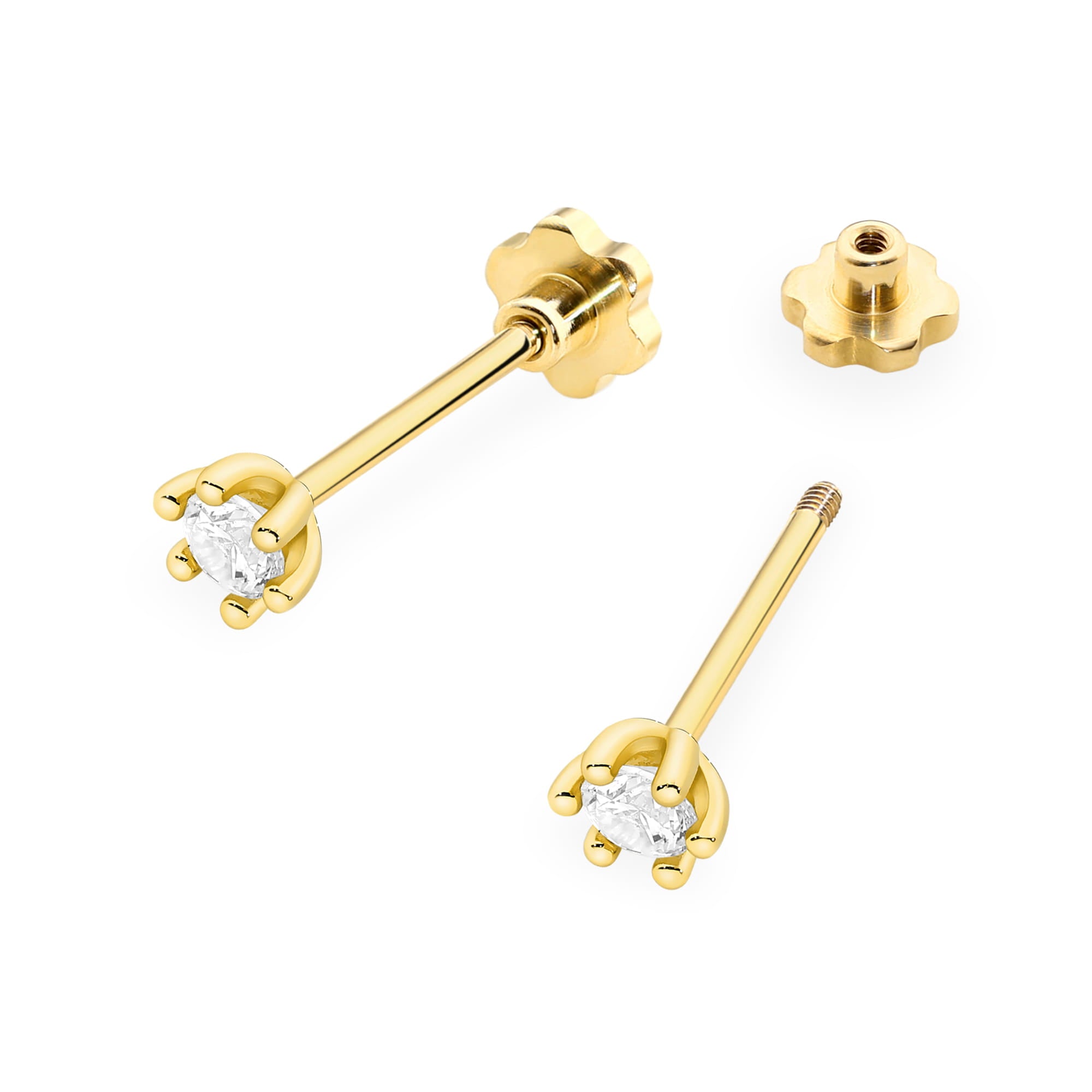 Cercei Aur 14K K0222 Diamante 2 x 0.08ct