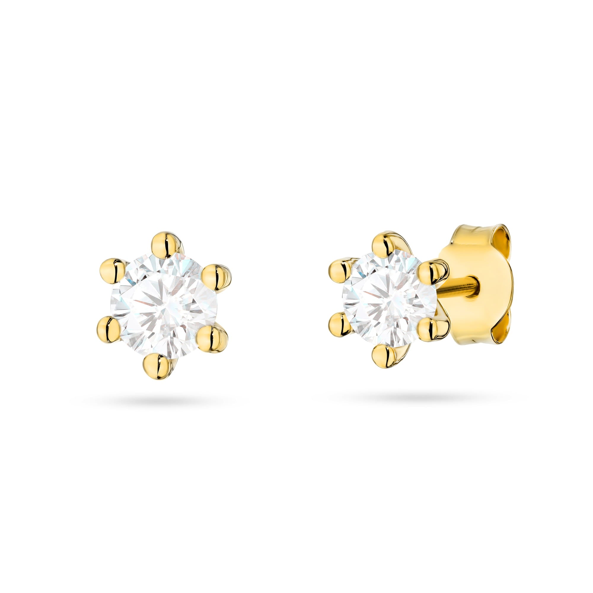 Cercei Aur 14K cu Diamante de Laborator 0.60 ct - Galben