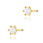 Cercei Aur 14K Diamant Laborator K0222 2 x 0.10ct