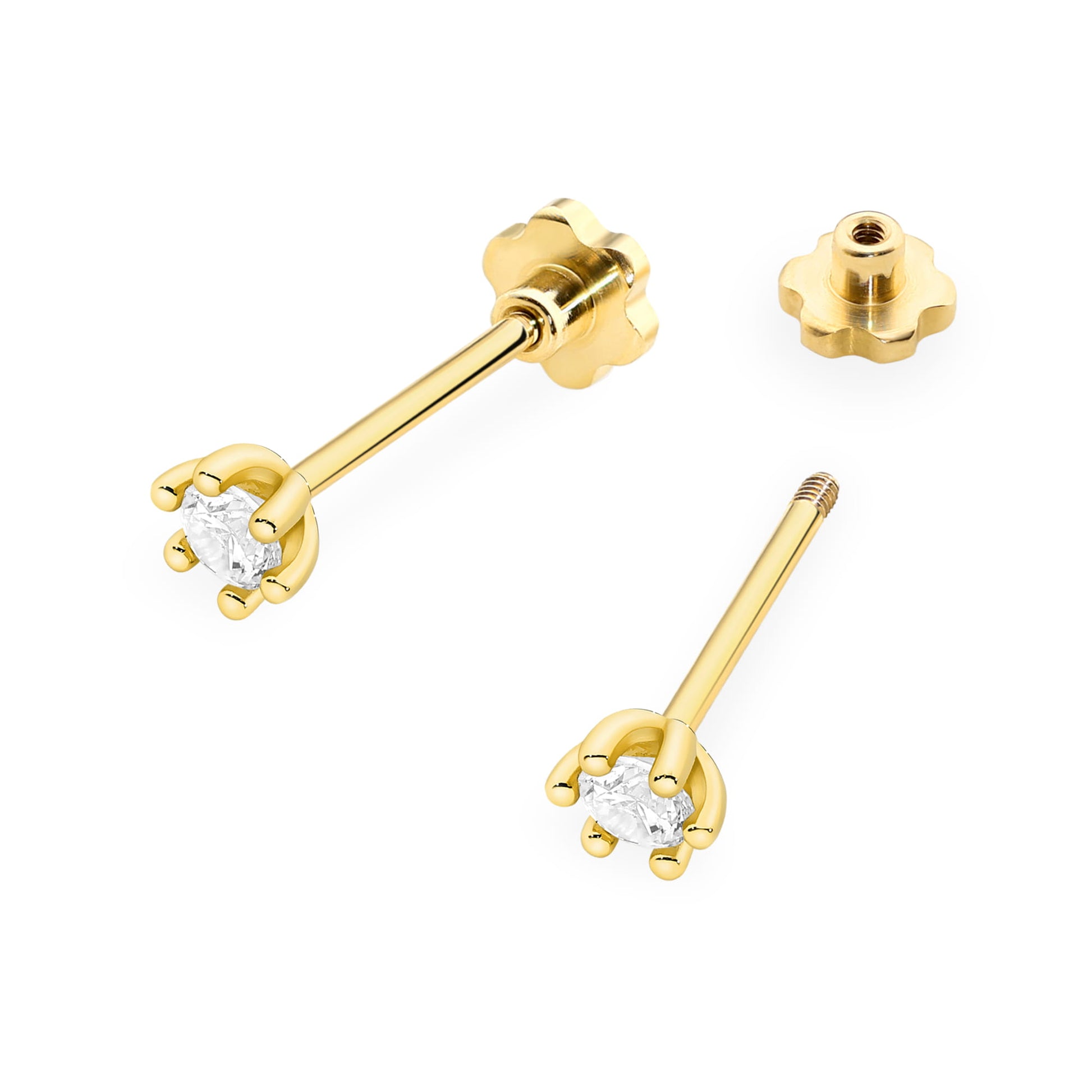 Cercei Aur 14K Diamant Laborator K0222 2 x 0.10ct