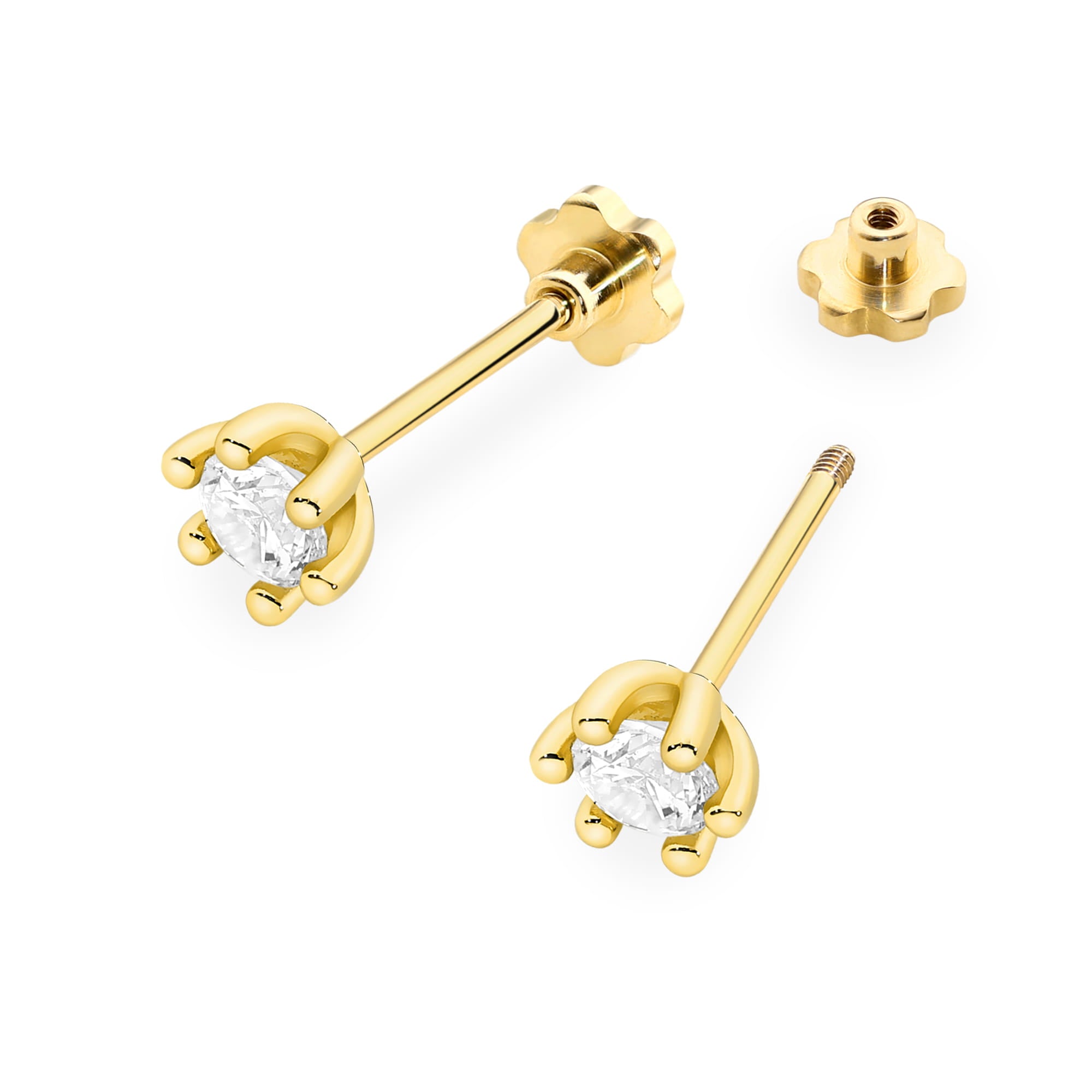 Cercei Aur 14K Cu Diamante Lab Grown 2 x 0.30ct Rotunzi K0222