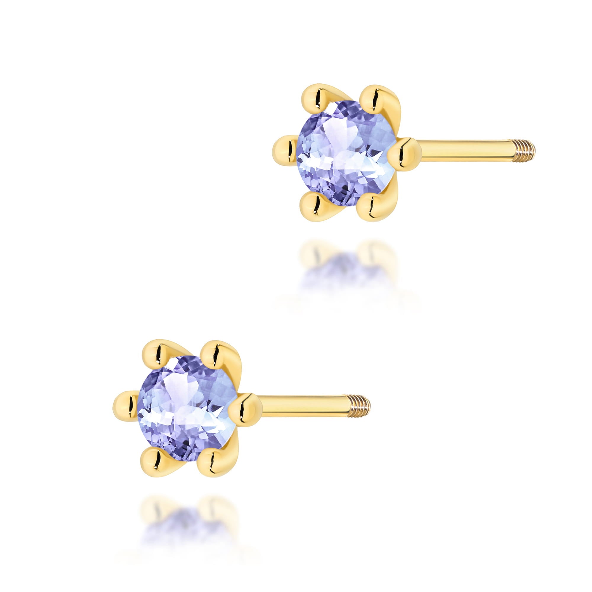 Cercei Aur 14K K0222 Tanzanit 2 x 0,15ct