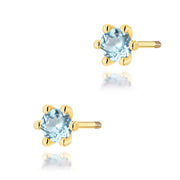 Cercei Aur 14K K0222 Topaz Swiss Rotund