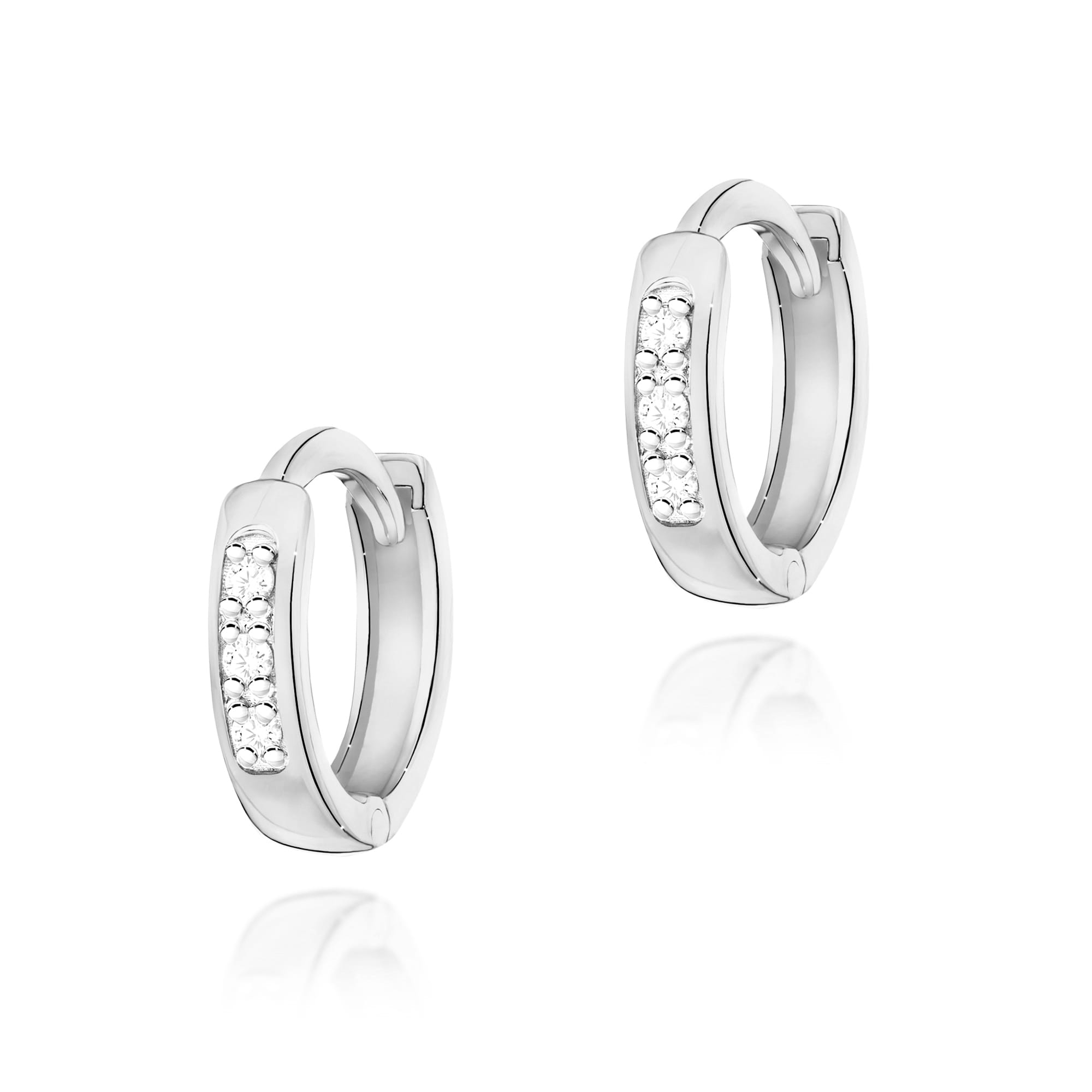 Cercei Aur 14K cu Diamante Naturale 0.09 ct