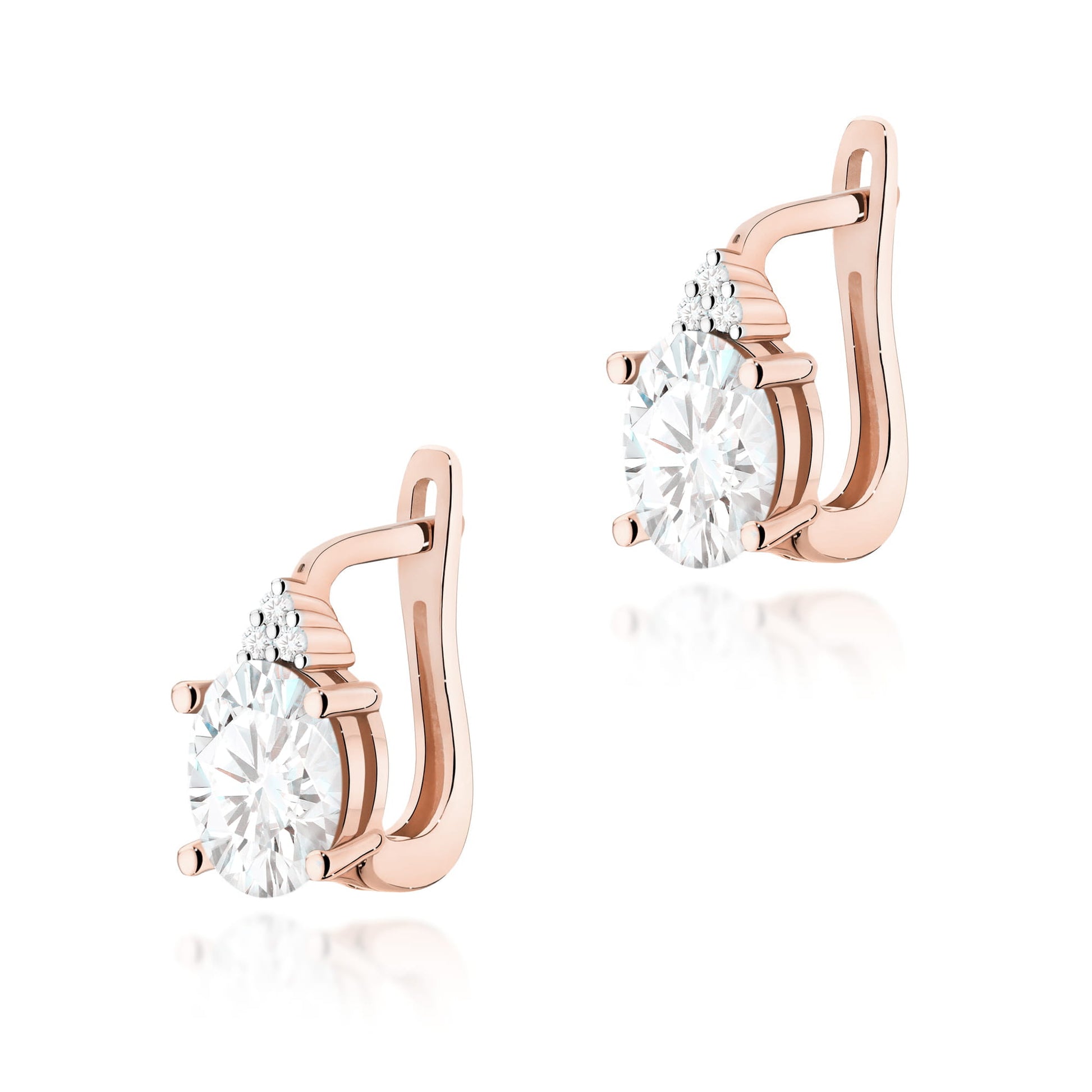 Cercei Aur 14K K0308 Diamant 2 x 0,70ct