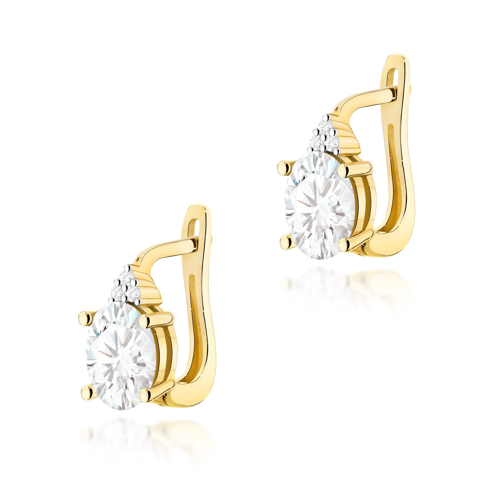 Cercei Aur 14K K0308 Diamant 2 x 0,70ct