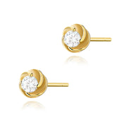 Cercei Aur 14K cu Diamant Natural 0.10 ct