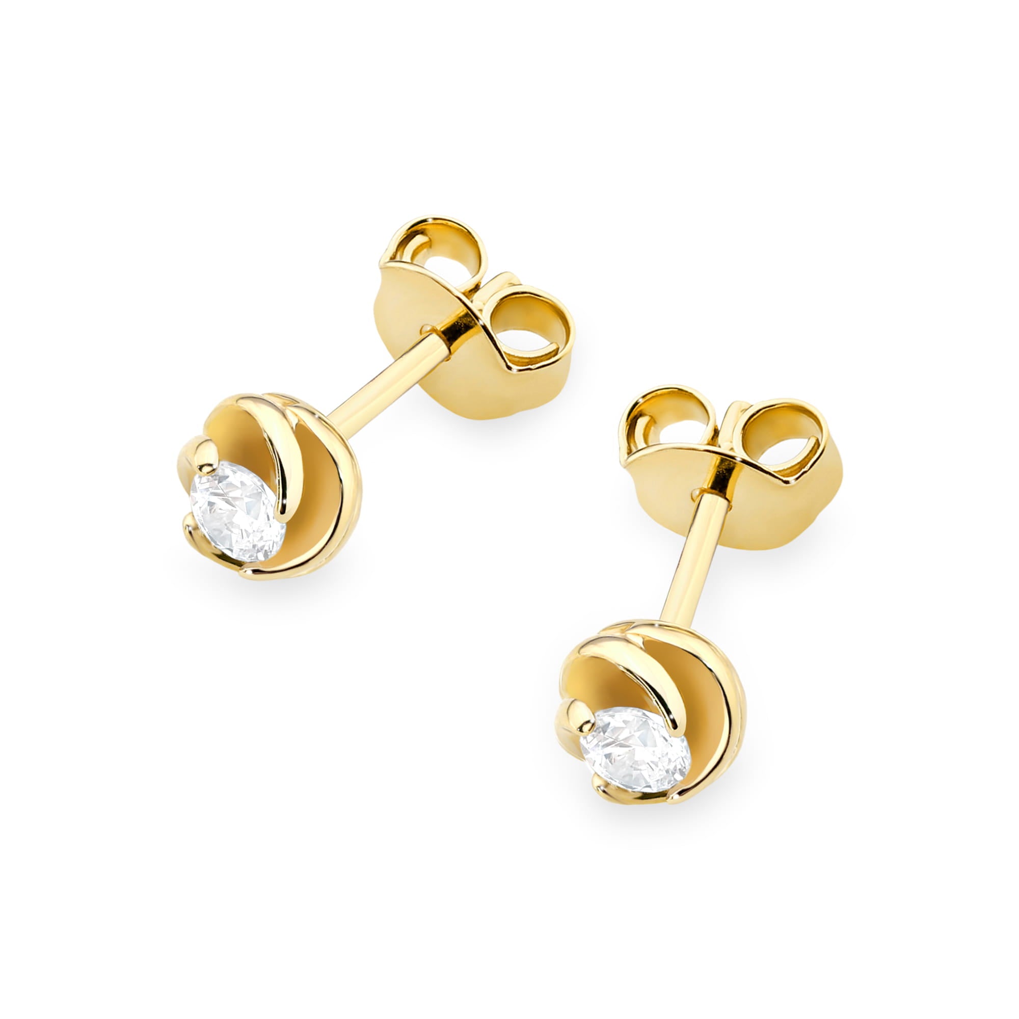 Cercei Aur 14K cu Diamante Naturale 0.20 ct