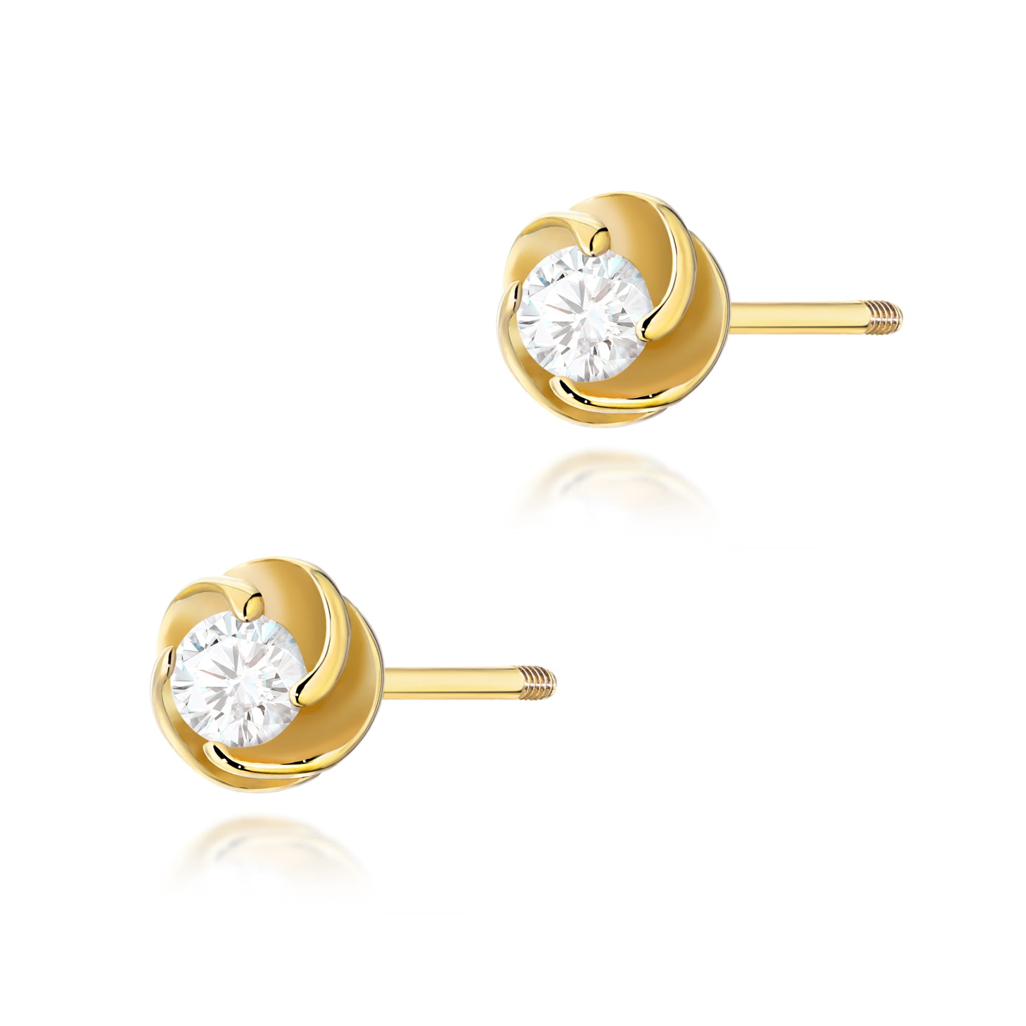 Cercei Aur 14K cu Diamante Naturale 0.20 ct