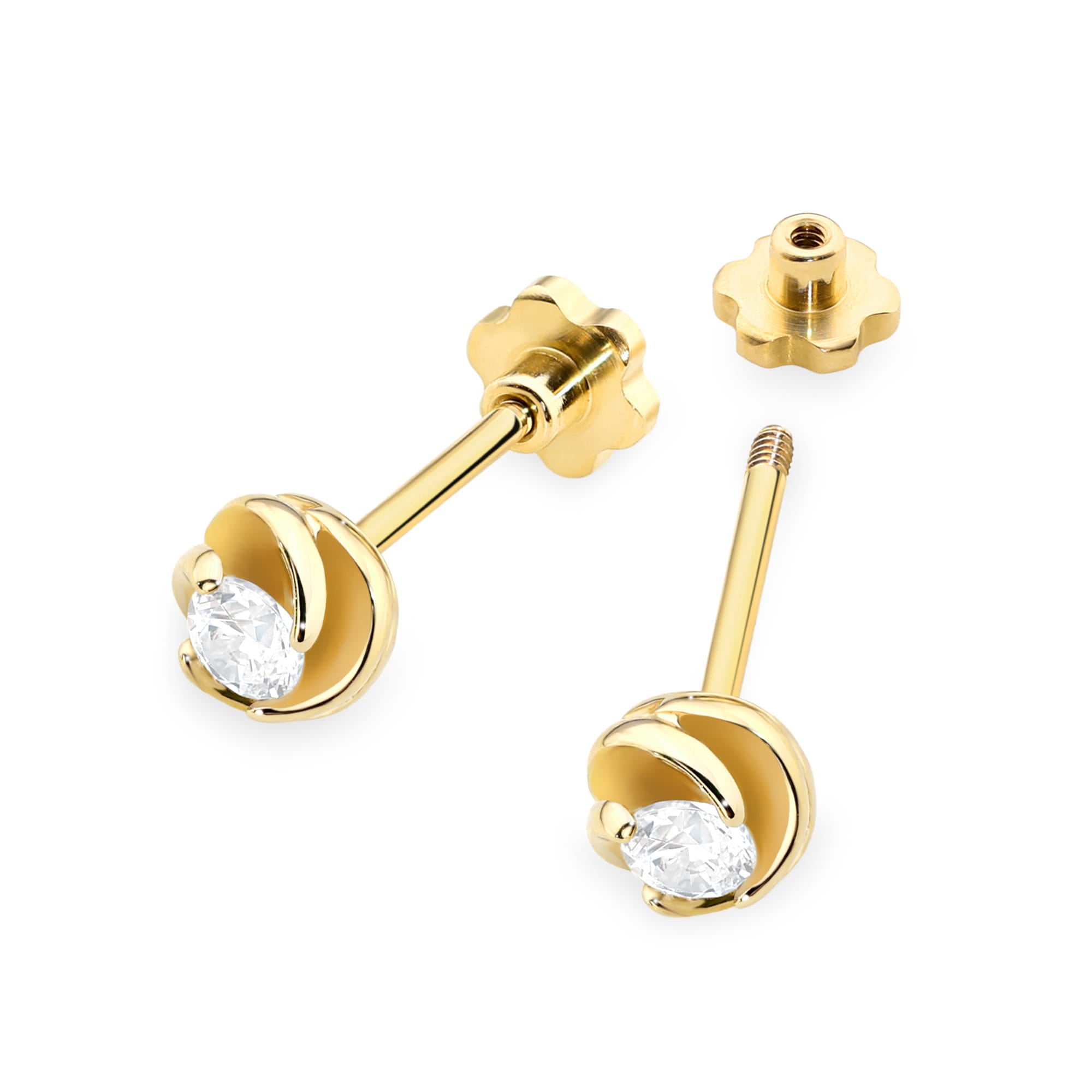 Cercei Aur 14K cu Diamante Naturale 0.20 ct