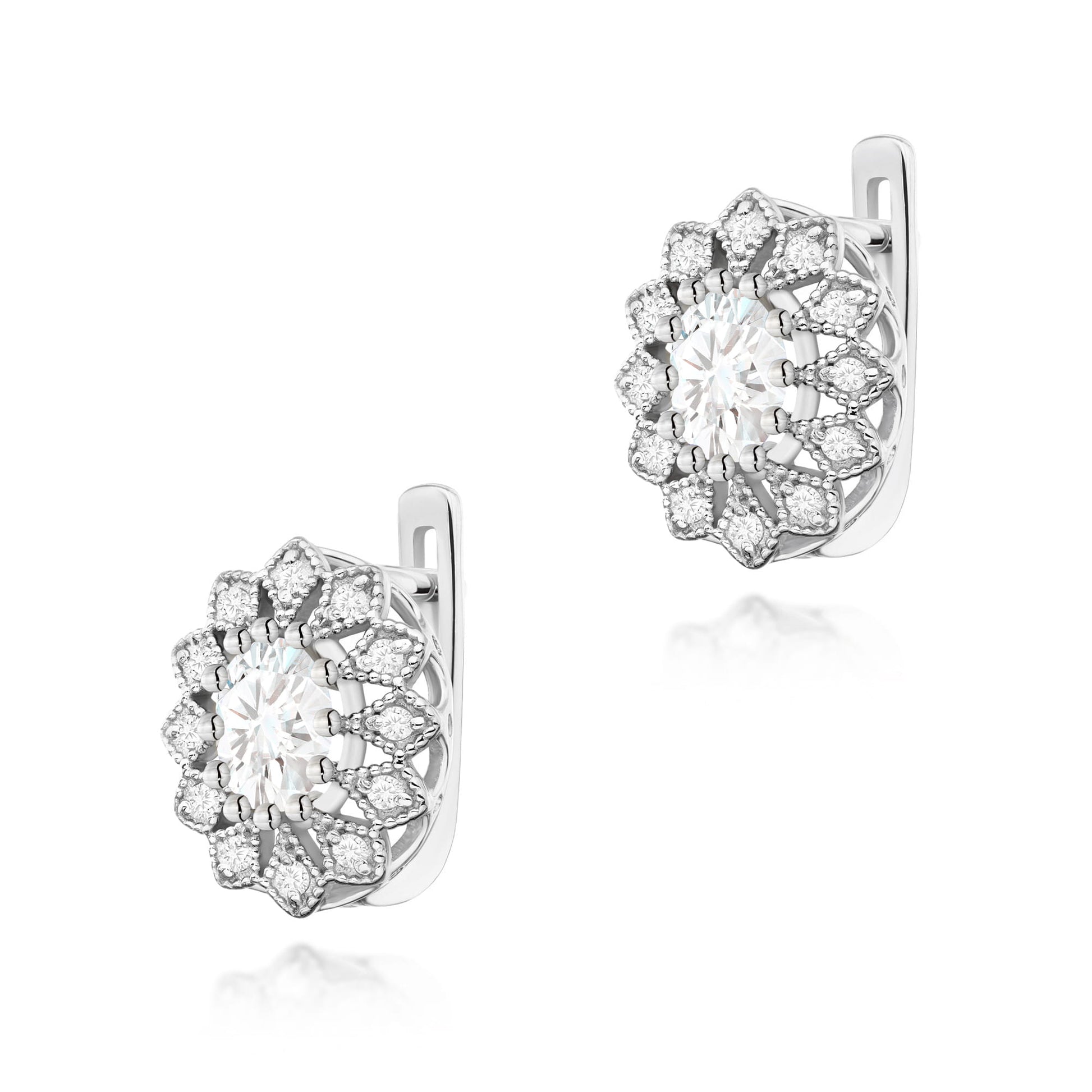 Cercei din Aur 14K cu Diamante Cultivate K0354