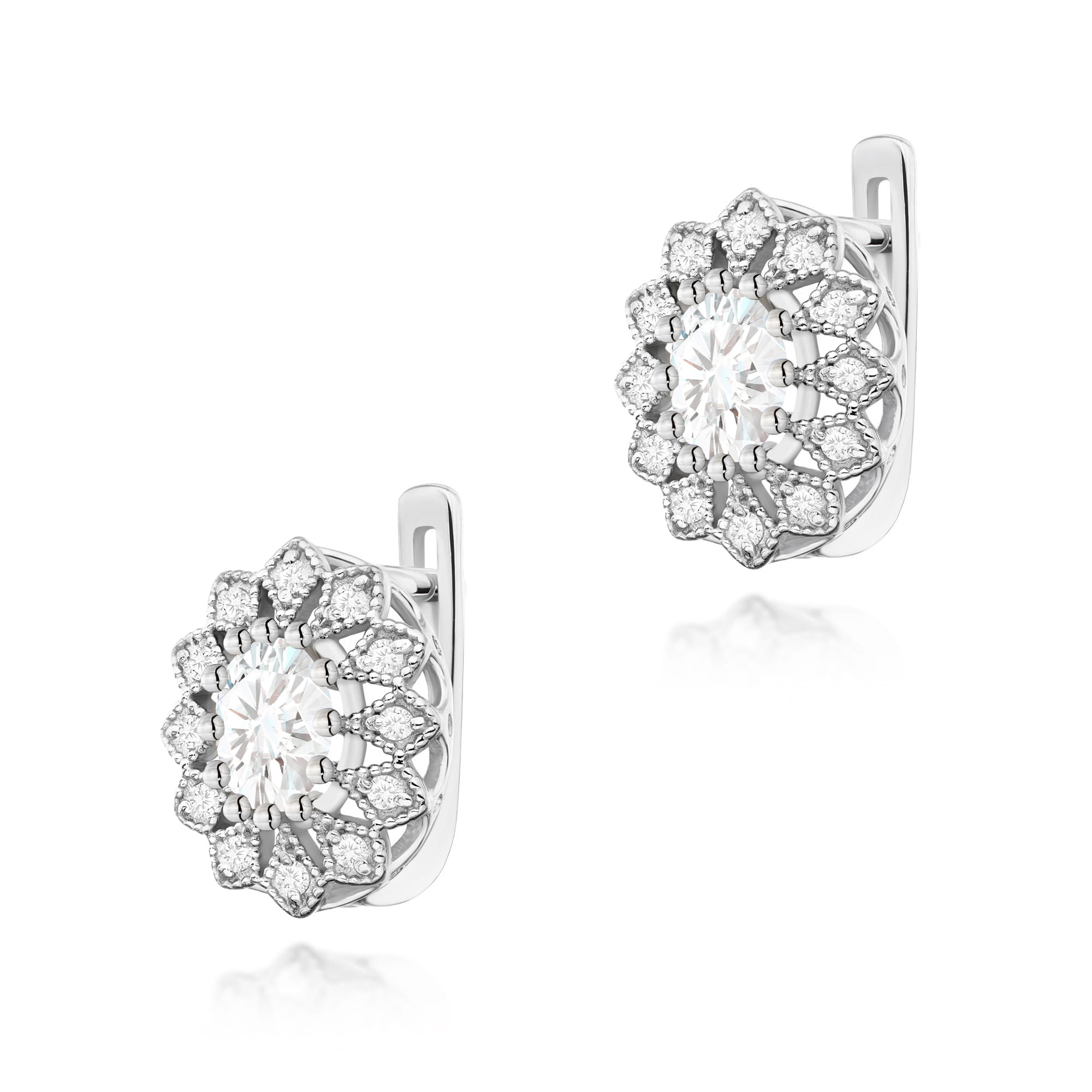 Cercei din Aur 14K cu Diamante Cultivate K0354