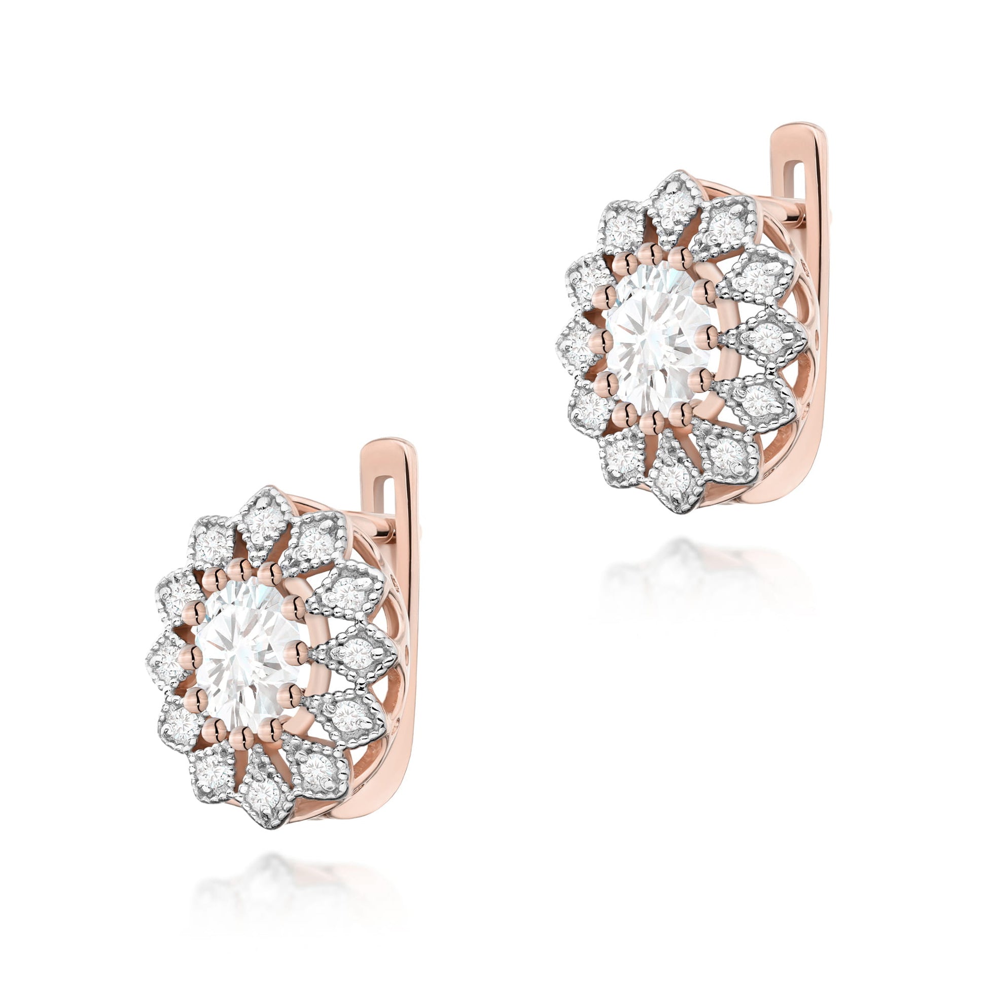 Cercei din Aur 14K cu Diamante Cultivate K0354