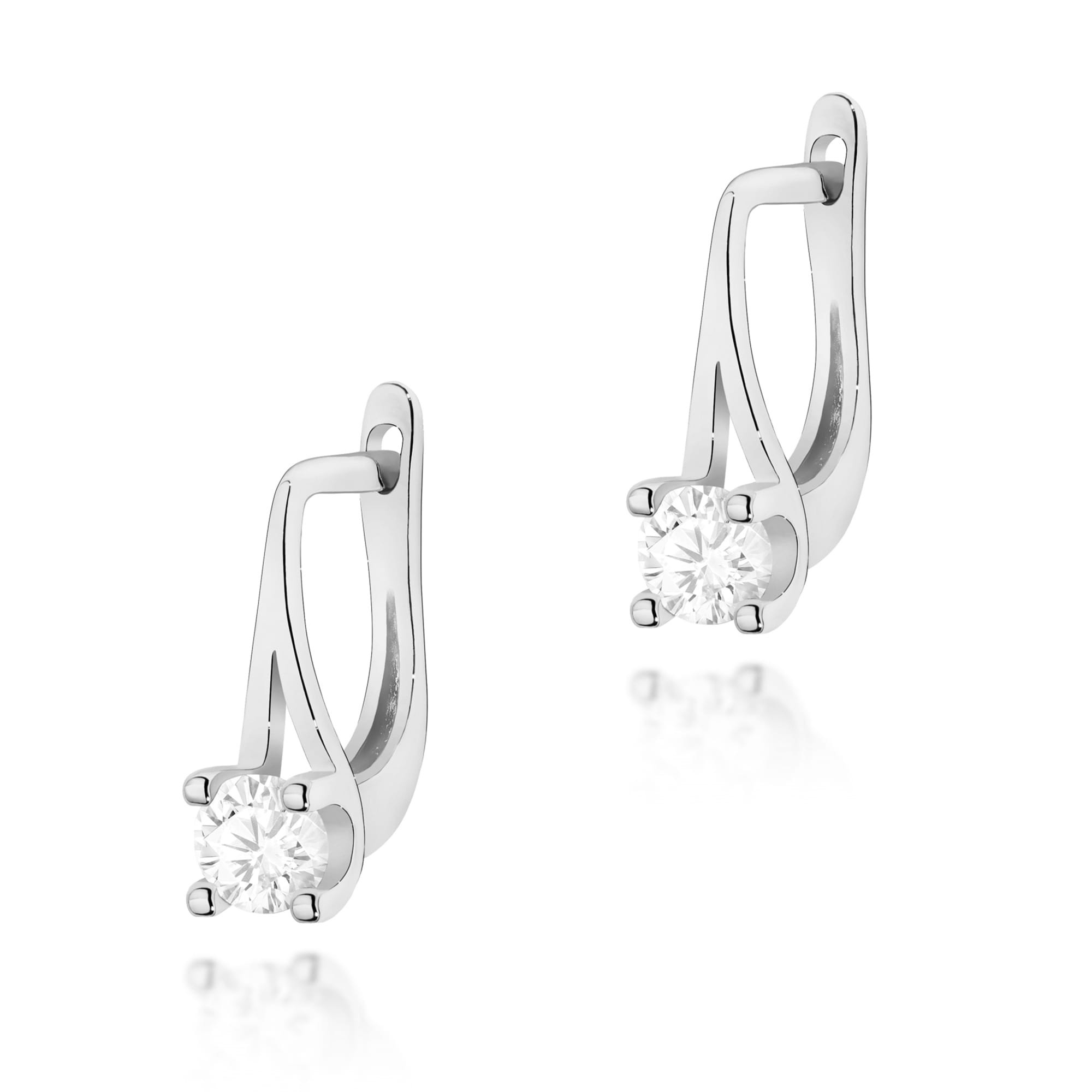 Cercei Aur 14K cu Diamante 0.40 ct