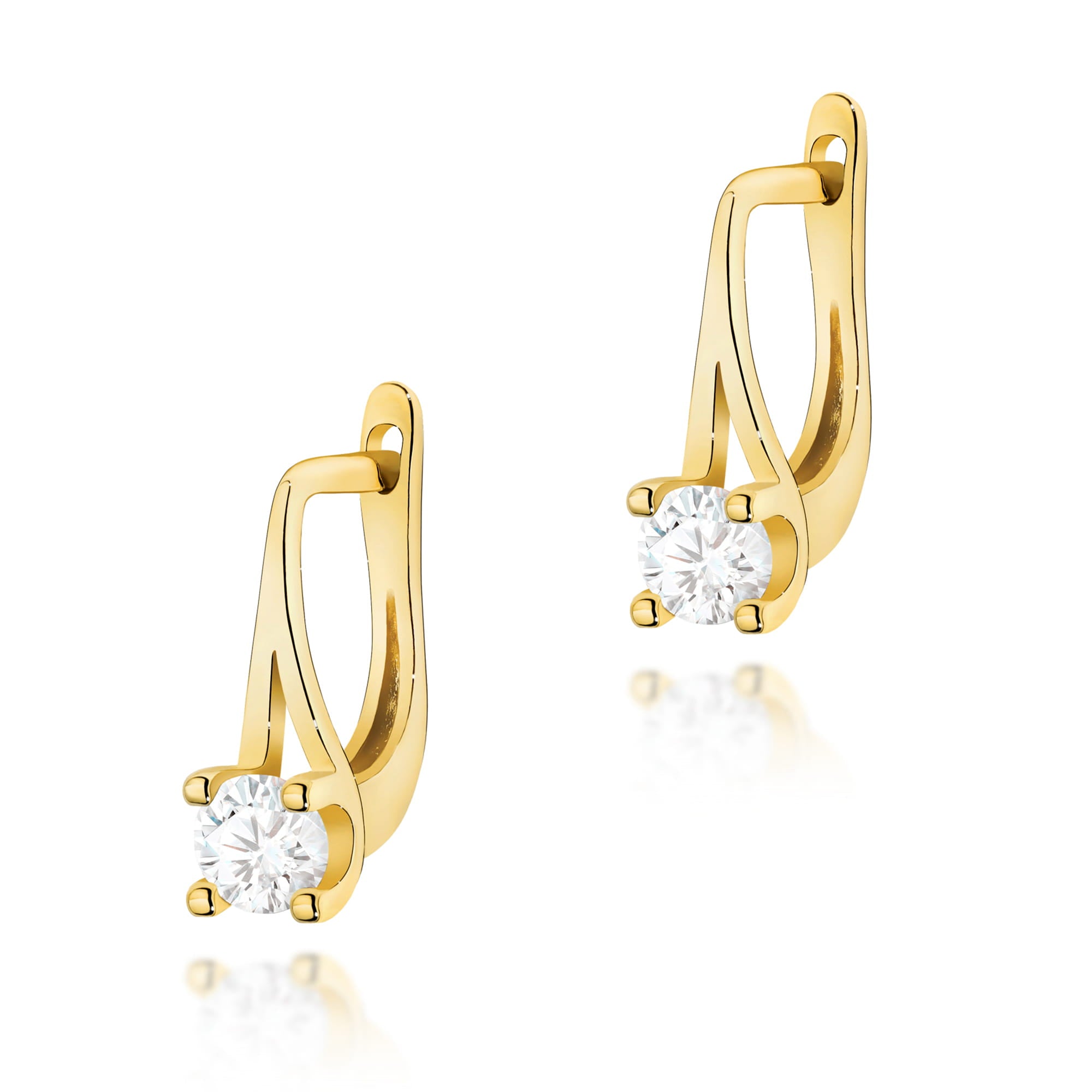Cercei Aur 14K cu Diamante 0.40 ct