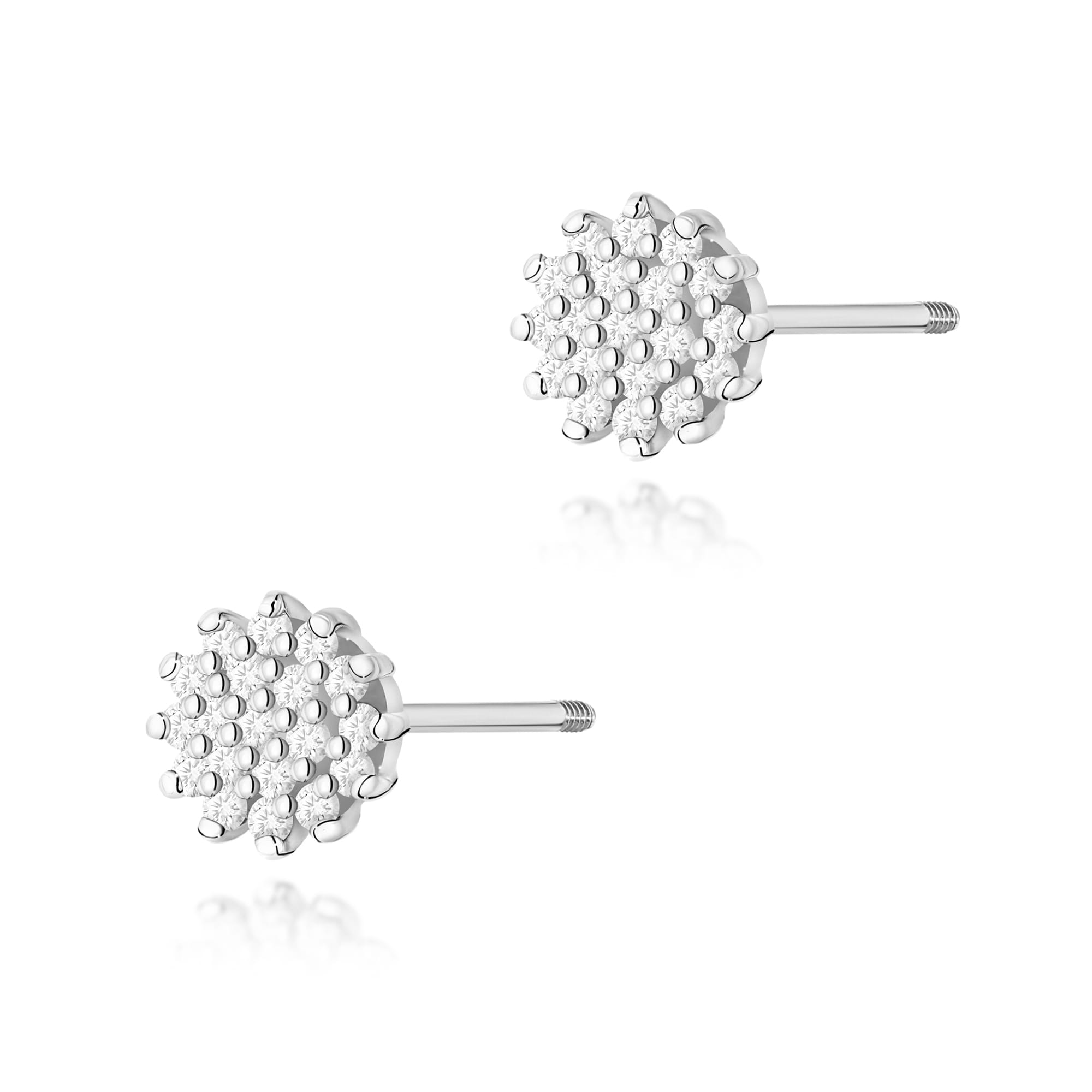 Cercei Aur 14K cu Diamante Naturale 0.19 ct