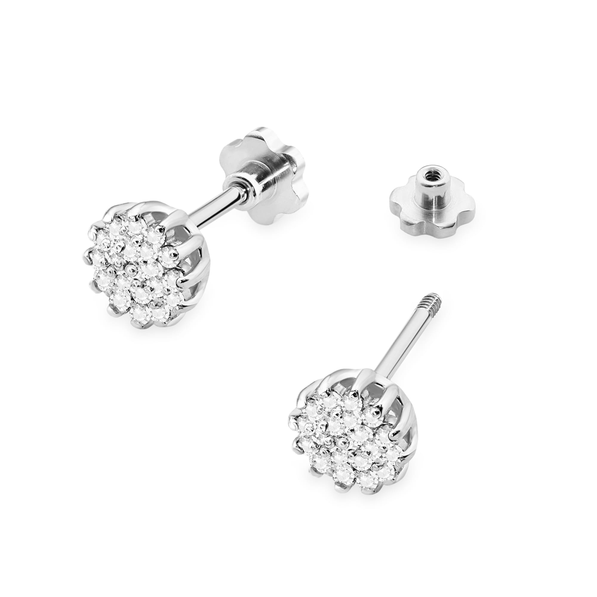 Cercei Aur 14K cu Diamante Naturale 0.19 ct