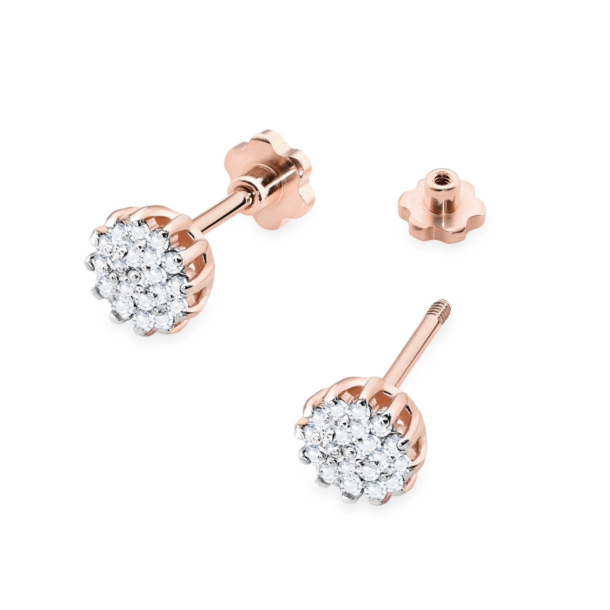 Cercei Aur 14K cu Diamante Naturale 0.19 ct