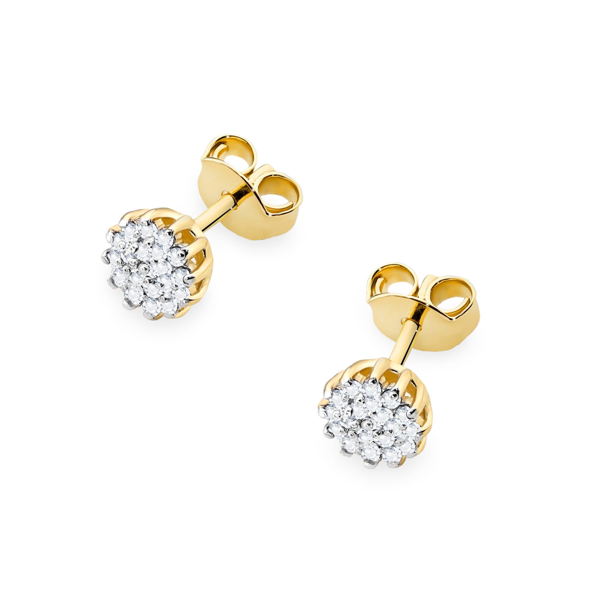 Cercei Aur 14K cu Diamante Naturale 0.19 ct