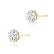 Cercei Aur 14K cu Diamante Naturale 0.19 ct Filet cu Protectie