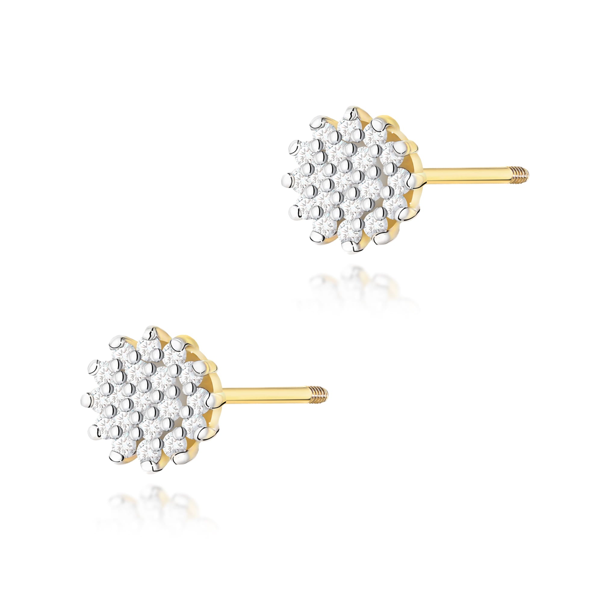 Cercei Aur 14K cu Diamante Naturale 0.19 ct