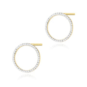 Cercei Aur 14K cu Diamante  Naturale 0.40 ct - Galben