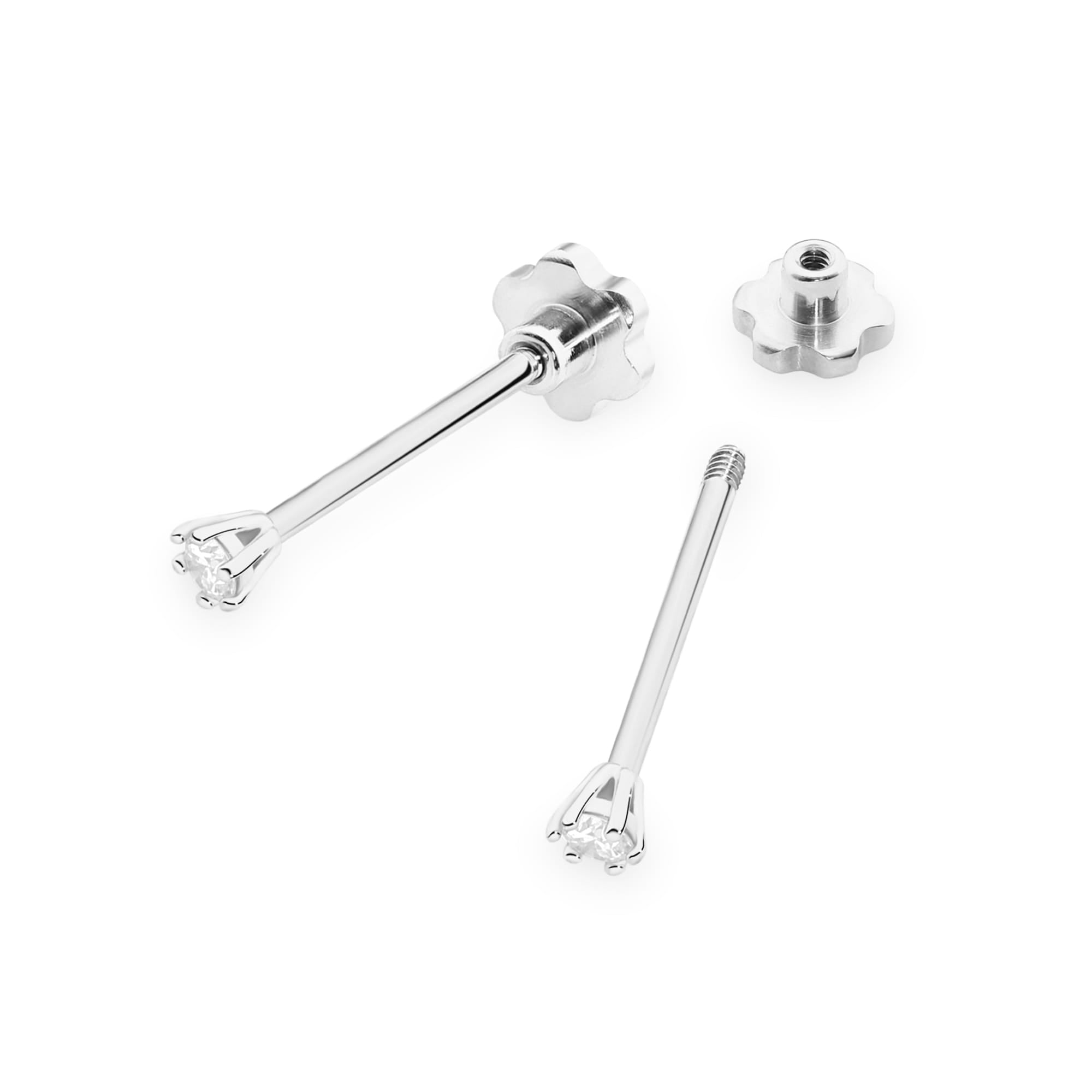 Cercei Aur 14K Diamant 2 x 0.05ct Rotund K0501