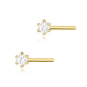 Cercei Aur 14K cu Diamant Natural 0.04 ct