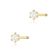 Cercei Aur 14K Diamant 2 x 0.05ct Rotund K0501