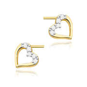 Cercei Aur 14K cu Diamante Naturale 0.09 ct
