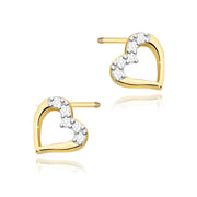 Cercei Aur 14K cu Diamante Naturale 0.09 ct Filet cu Protectie