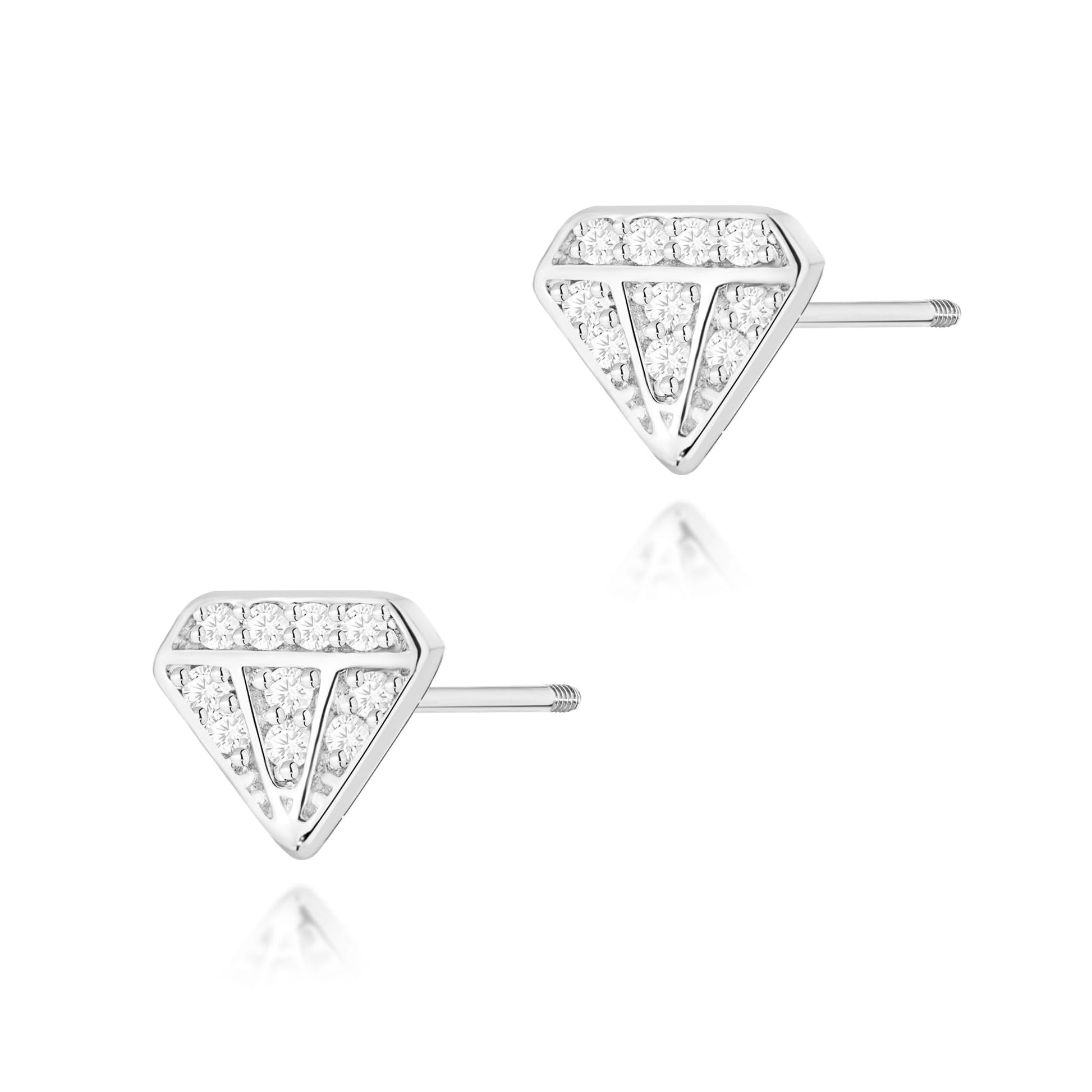 Cercei Aur 14K K0504 Diamante Șurub