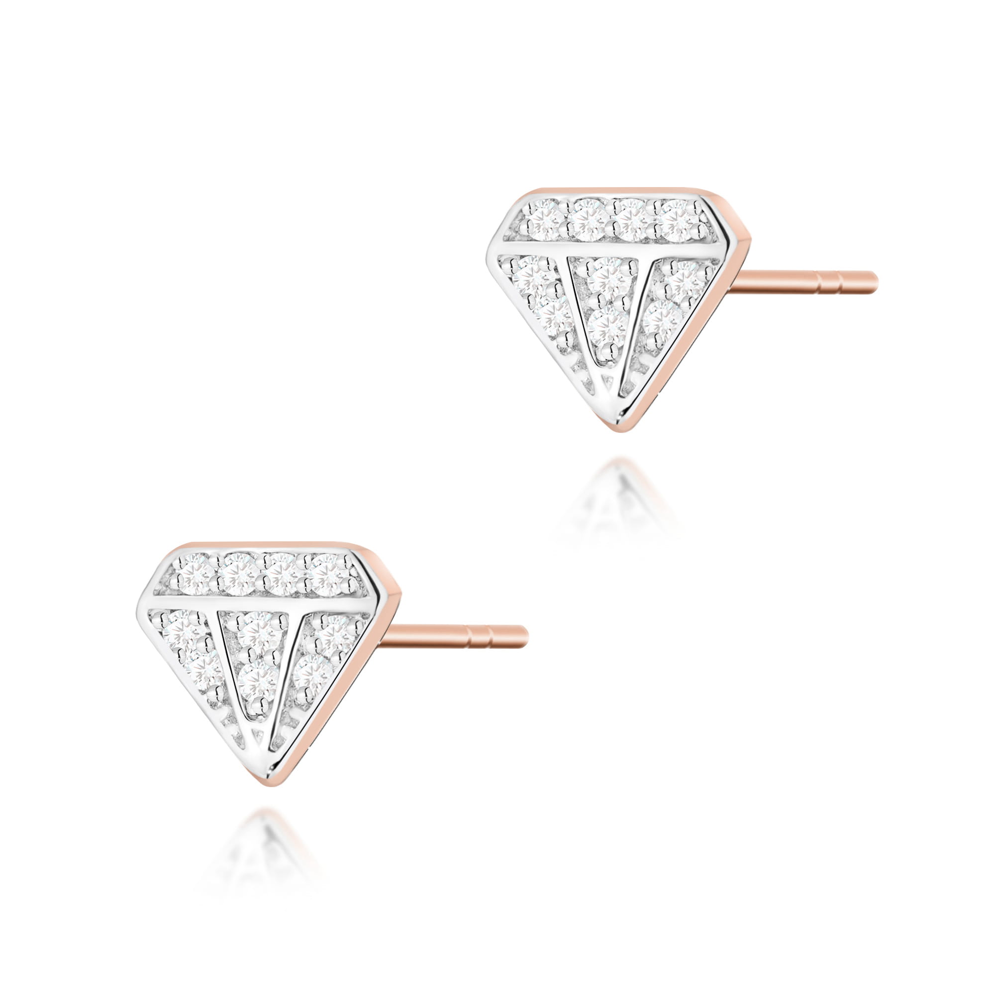 Cercei Aur 14K cu Diamante Naturale 0.10 ct