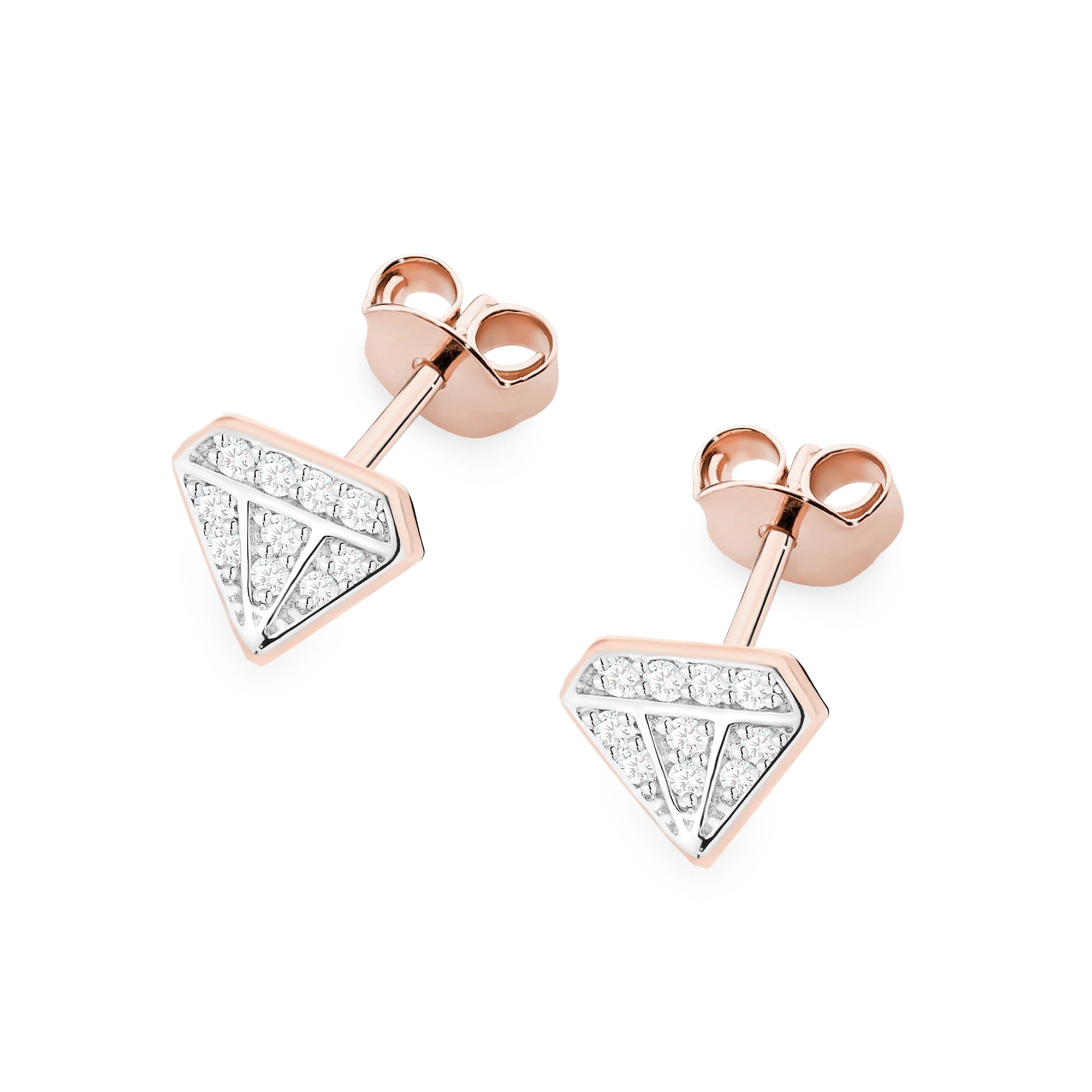 Cercei Aur 14K cu Diamante Naturale 0.10 ct