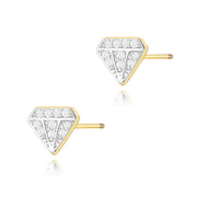 Cercei Aur 14K K0504 Diamante Șurub
