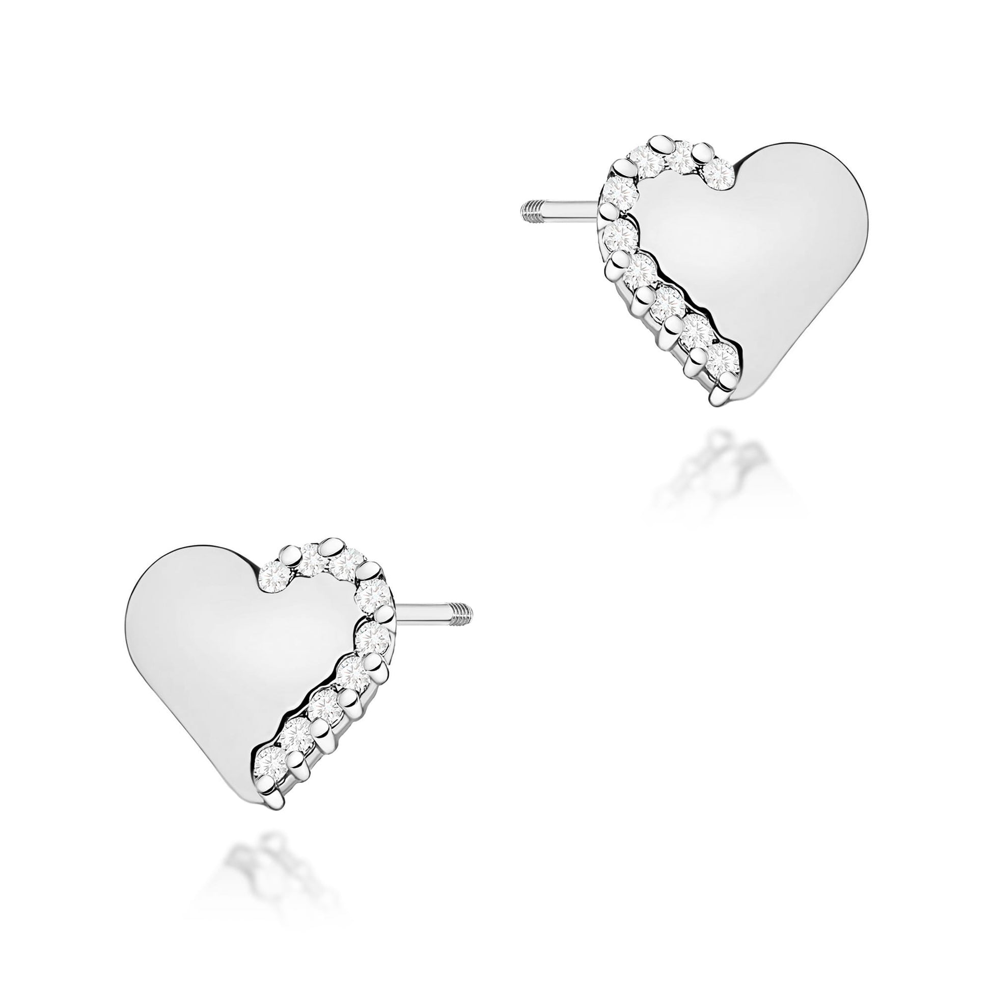 Cercei Aur 14K K0505 cu Diamante Șurub